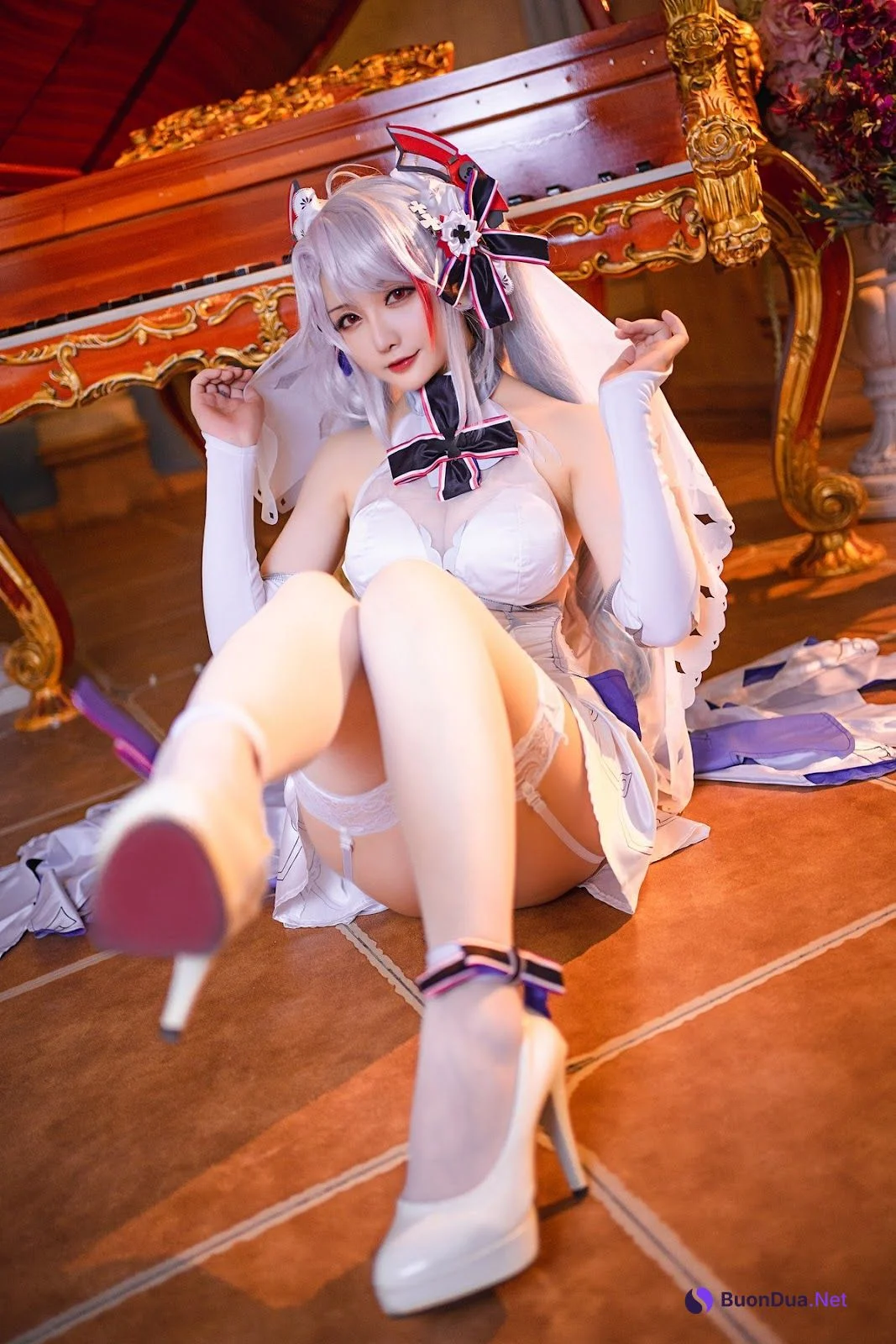 Cosplay 星之迟迟Hoshilily 秘密花园 欧根婚纱 - Photo 6
