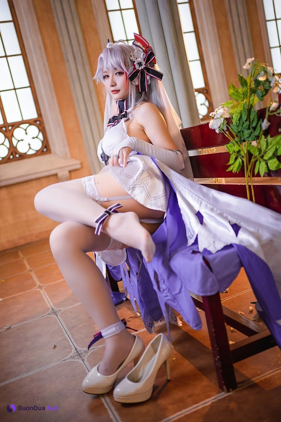 Cosplay 星之迟迟Hoshilily 秘密花园 欧根婚纱 - Photo 7