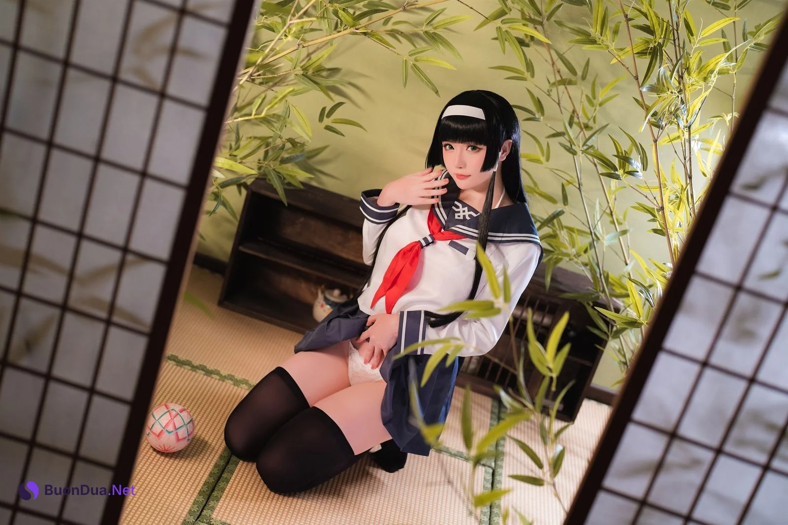 Cosplay 星之迟迟Hoshilily 莲花JK - Photo 12