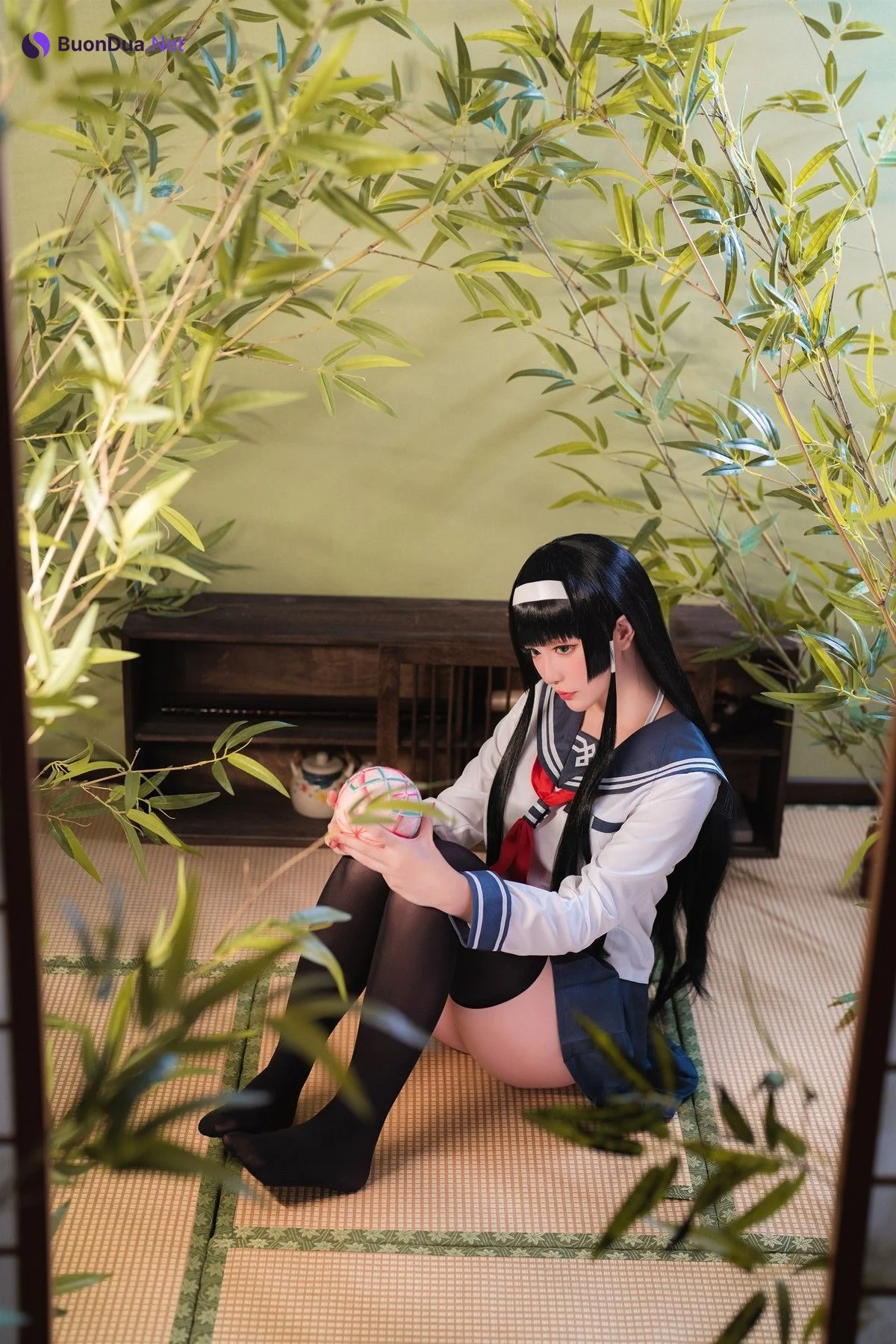 Cosplay 星之迟迟Hoshilily 莲花JK - Photo 2