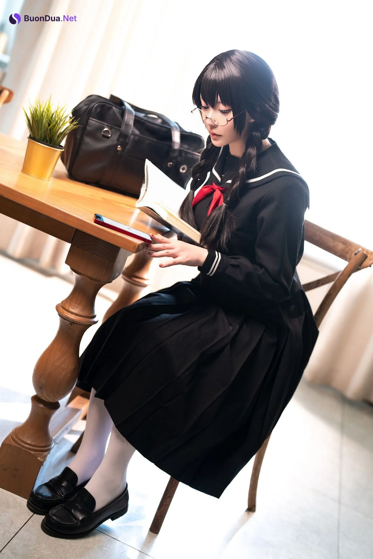 Cosplay 星之迟迟Hoshilily 图书管理员 Set.02 - Photo 4