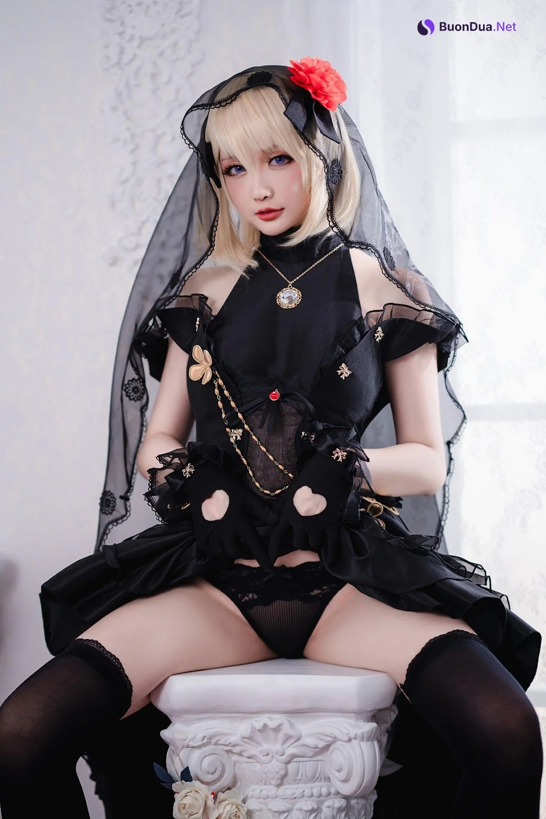 Cosplay 星之迟迟Hoshilily Z23婚纱 - Photo 12