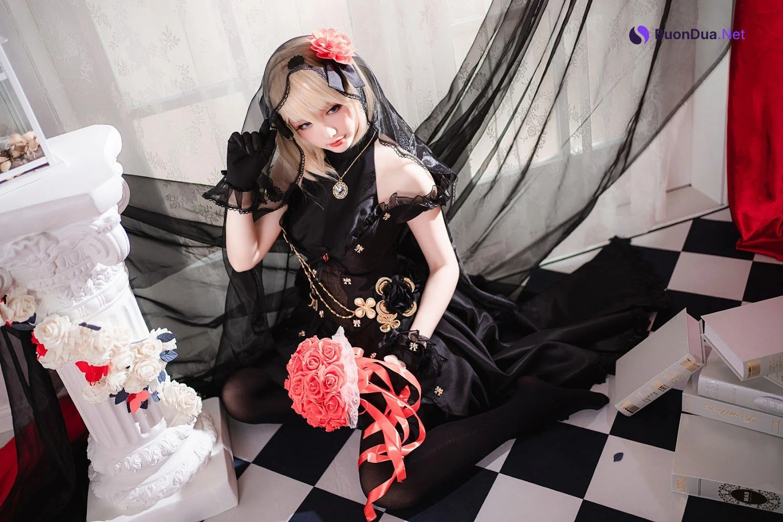 Cosplay 星之迟迟Hoshilily Z23婚纱 - Photo 13