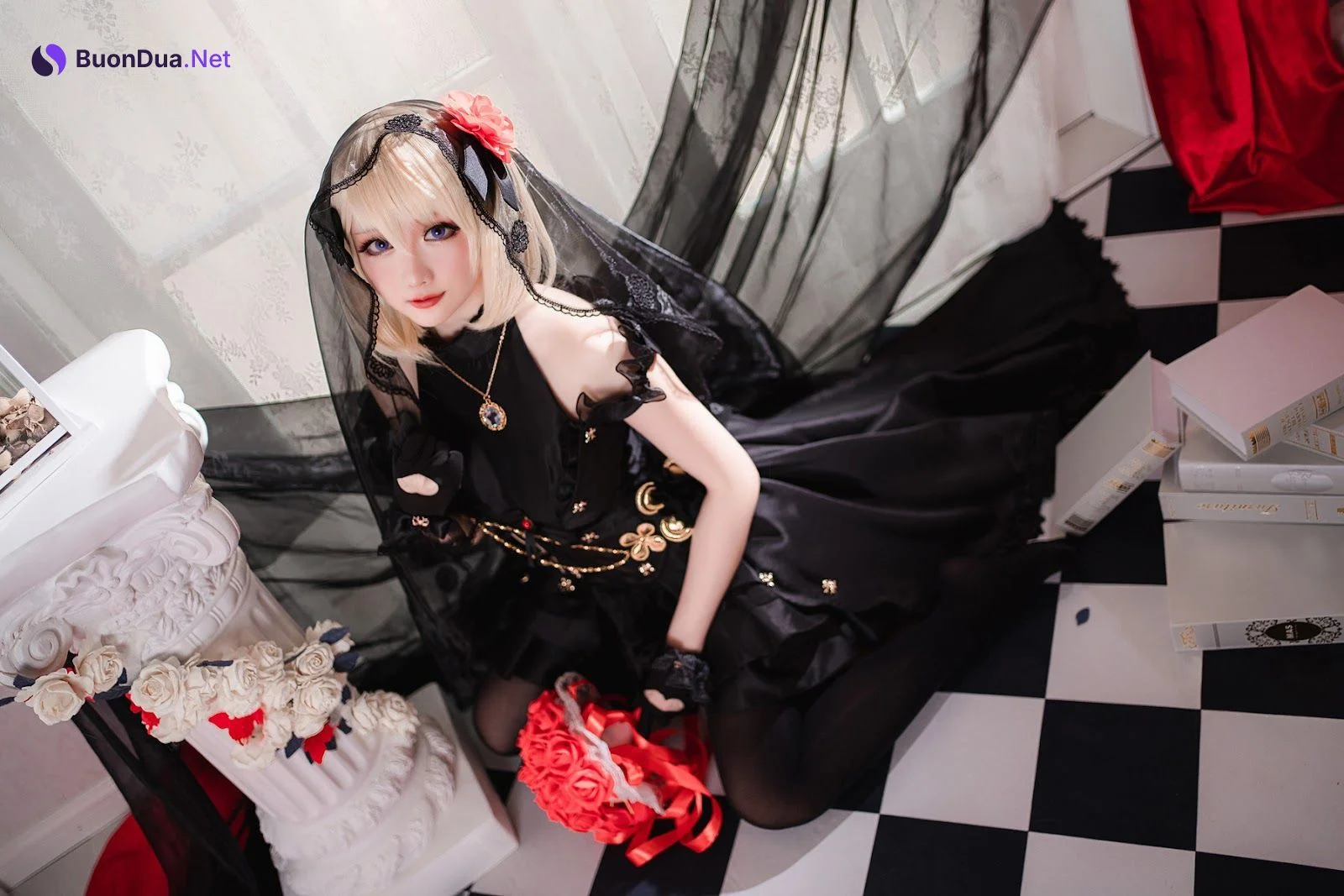 Cosplay 星之迟迟Hoshilily Z23婚纱 - Photo 15