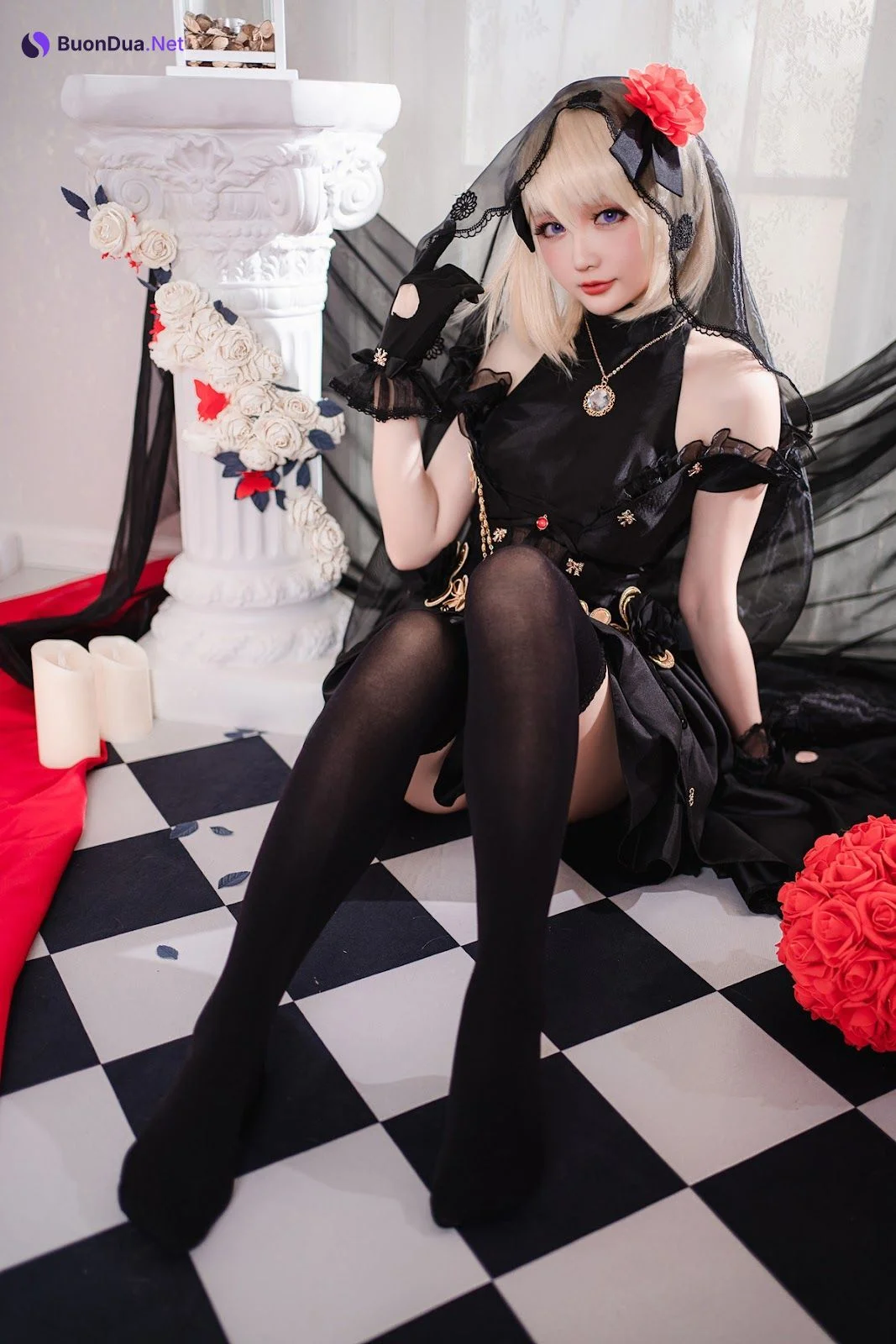 Cosplay 星之迟迟Hoshilily Z23婚纱 - Photo 16