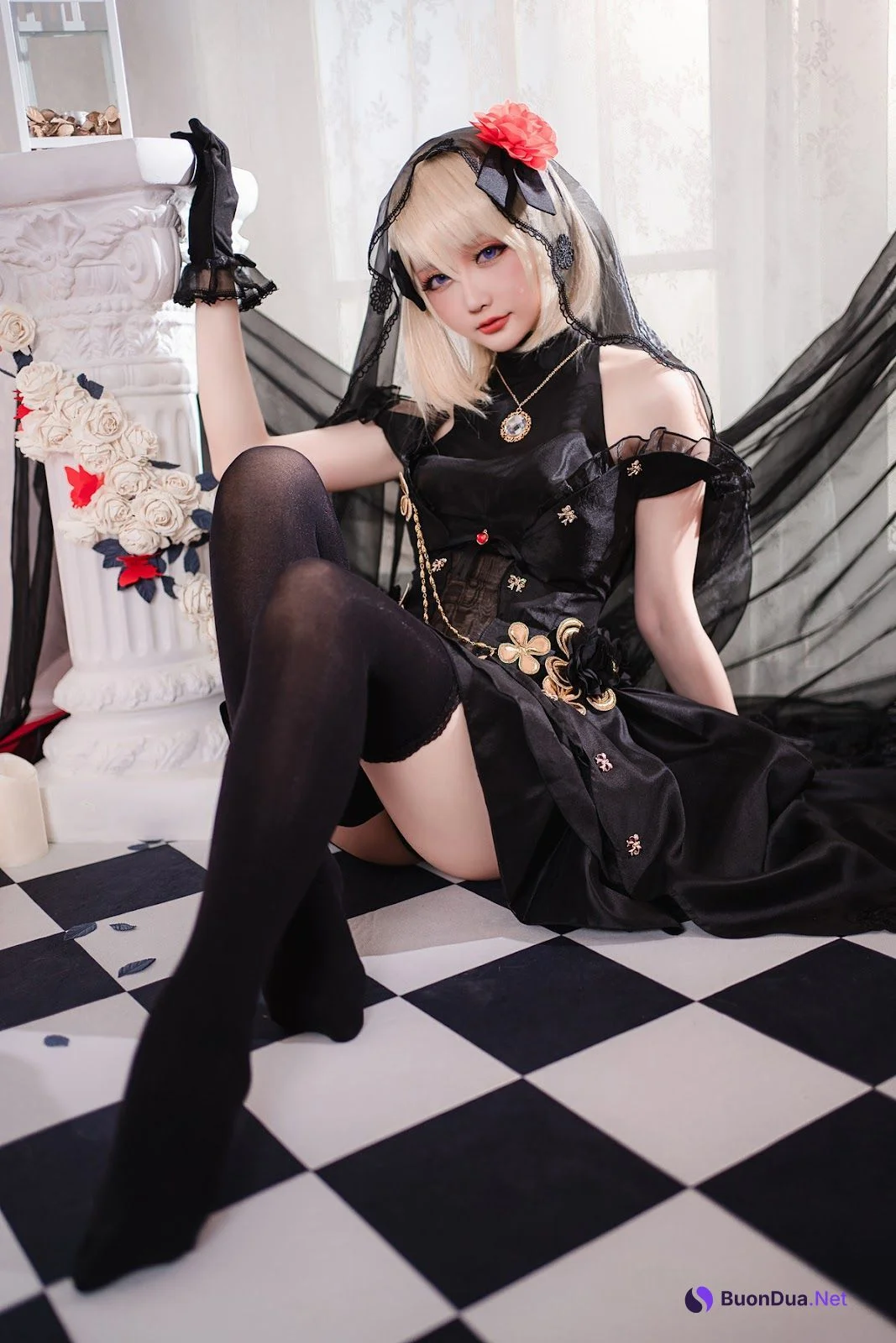 Cosplay 星之迟迟Hoshilily Z23婚纱 - Photo 17
