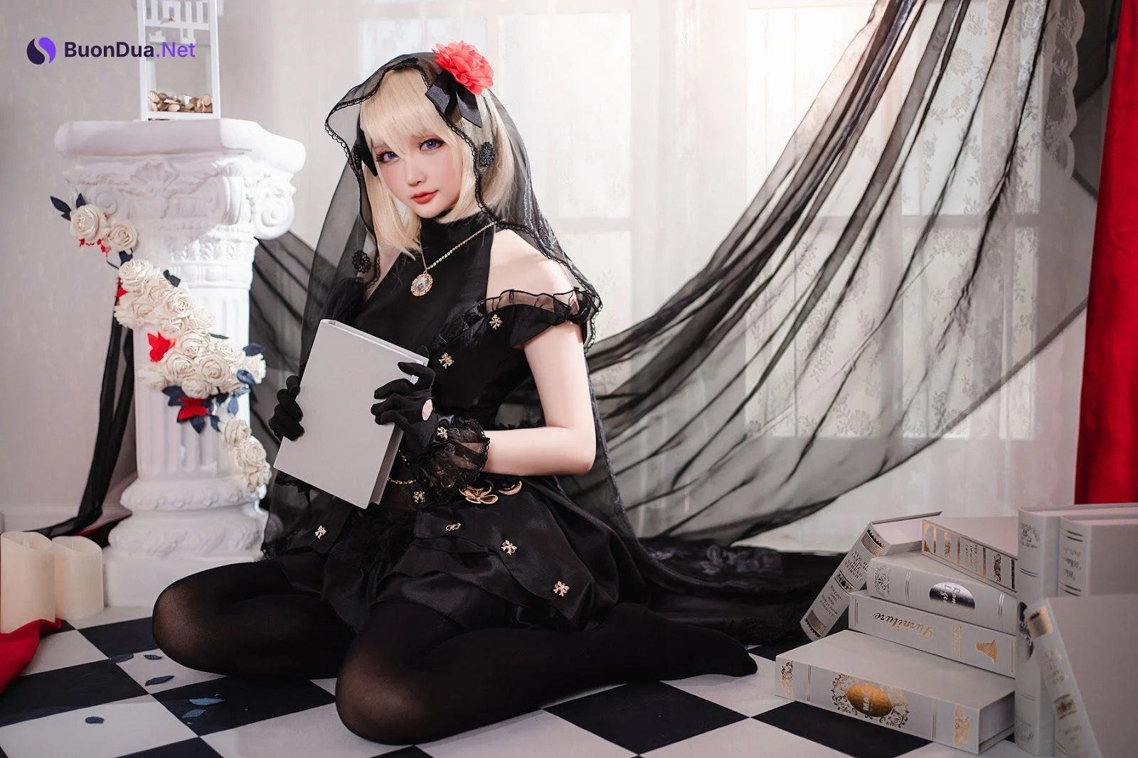 Cosplay 星之迟迟Hoshilily Z23婚纱 - Photo 18