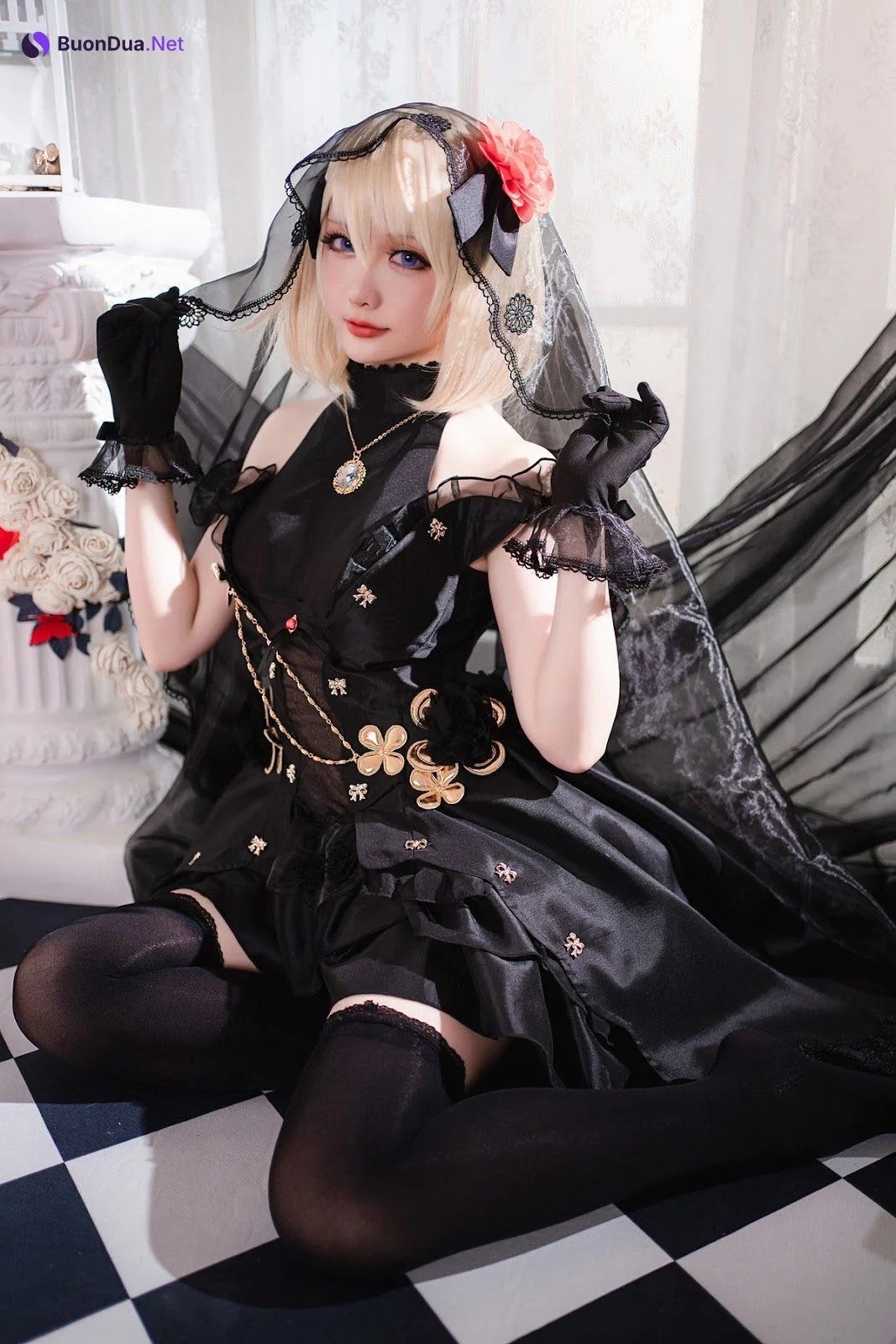 Cosplay 星之迟迟Hoshilily Z23婚纱 - Photo 19