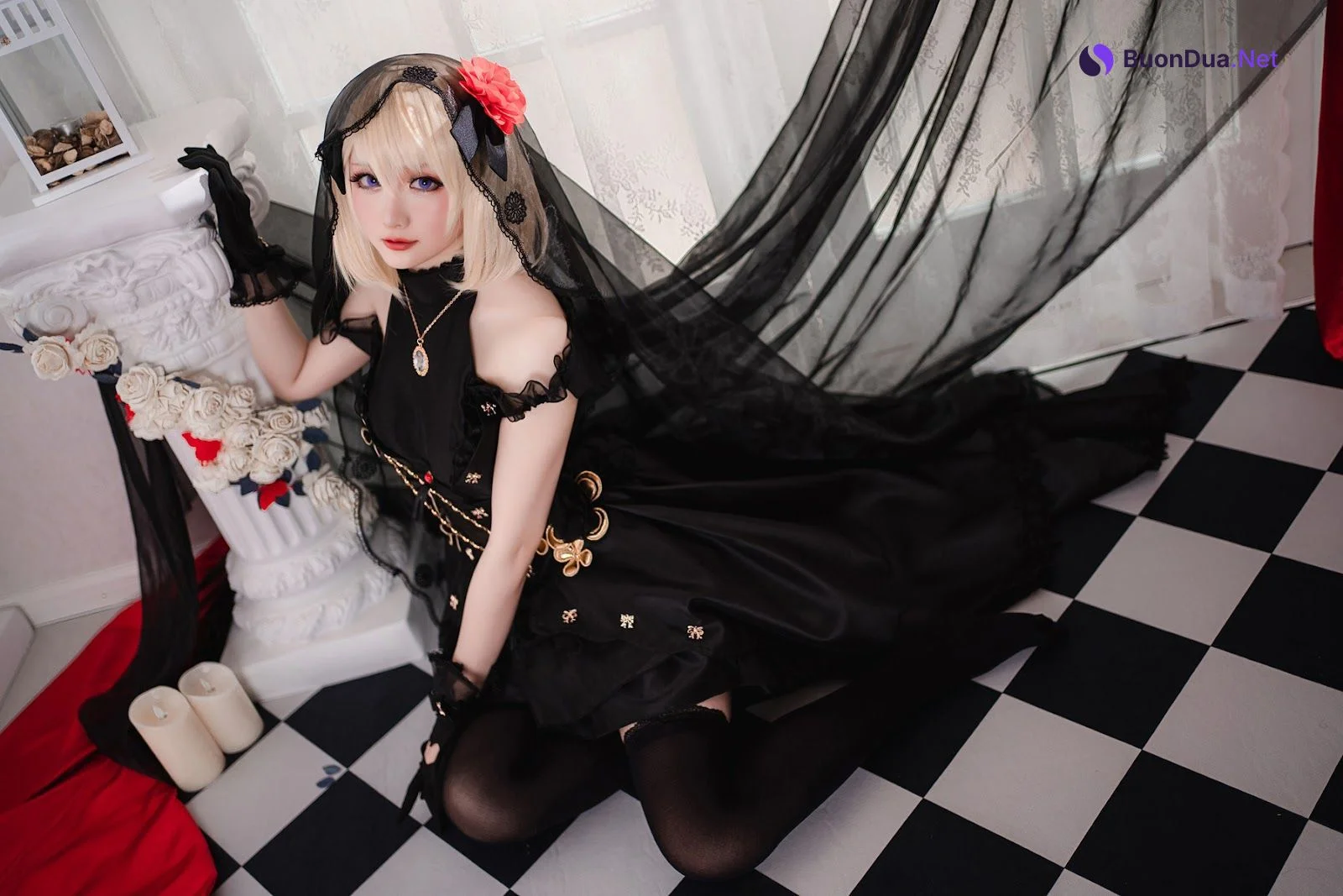 Cosplay 星之迟迟Hoshilily Z23婚纱 - Photo 20