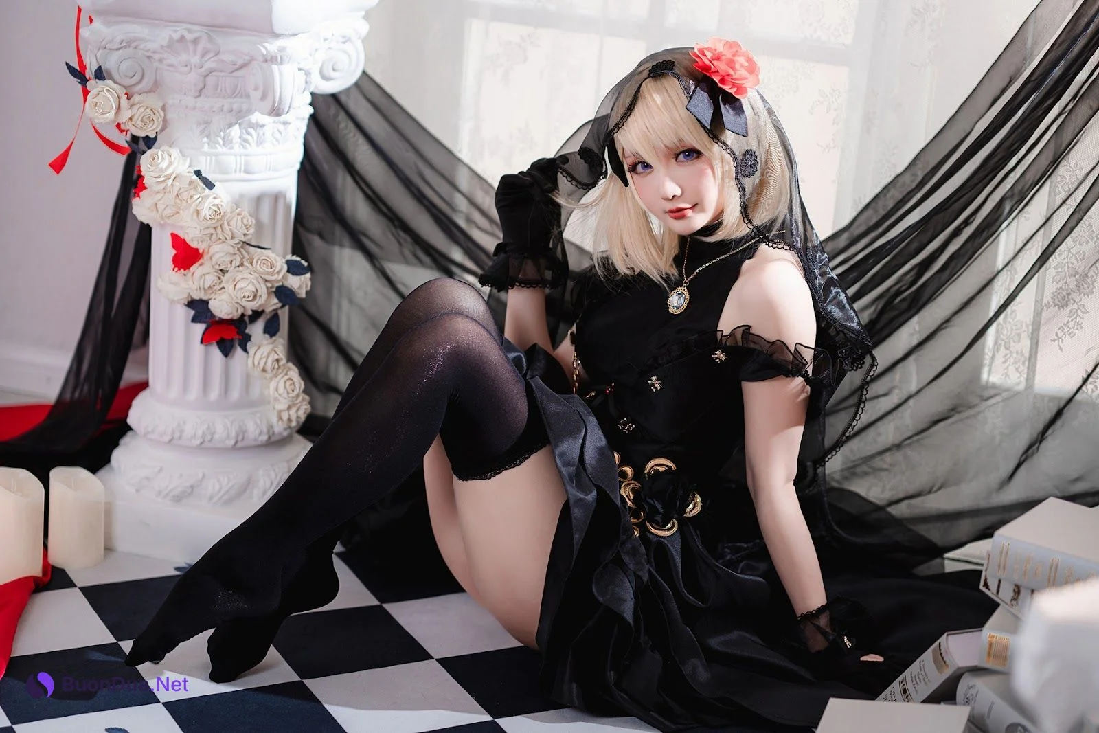 Cosplay 星之迟迟Hoshilily Z23婚纱 - Photo 4