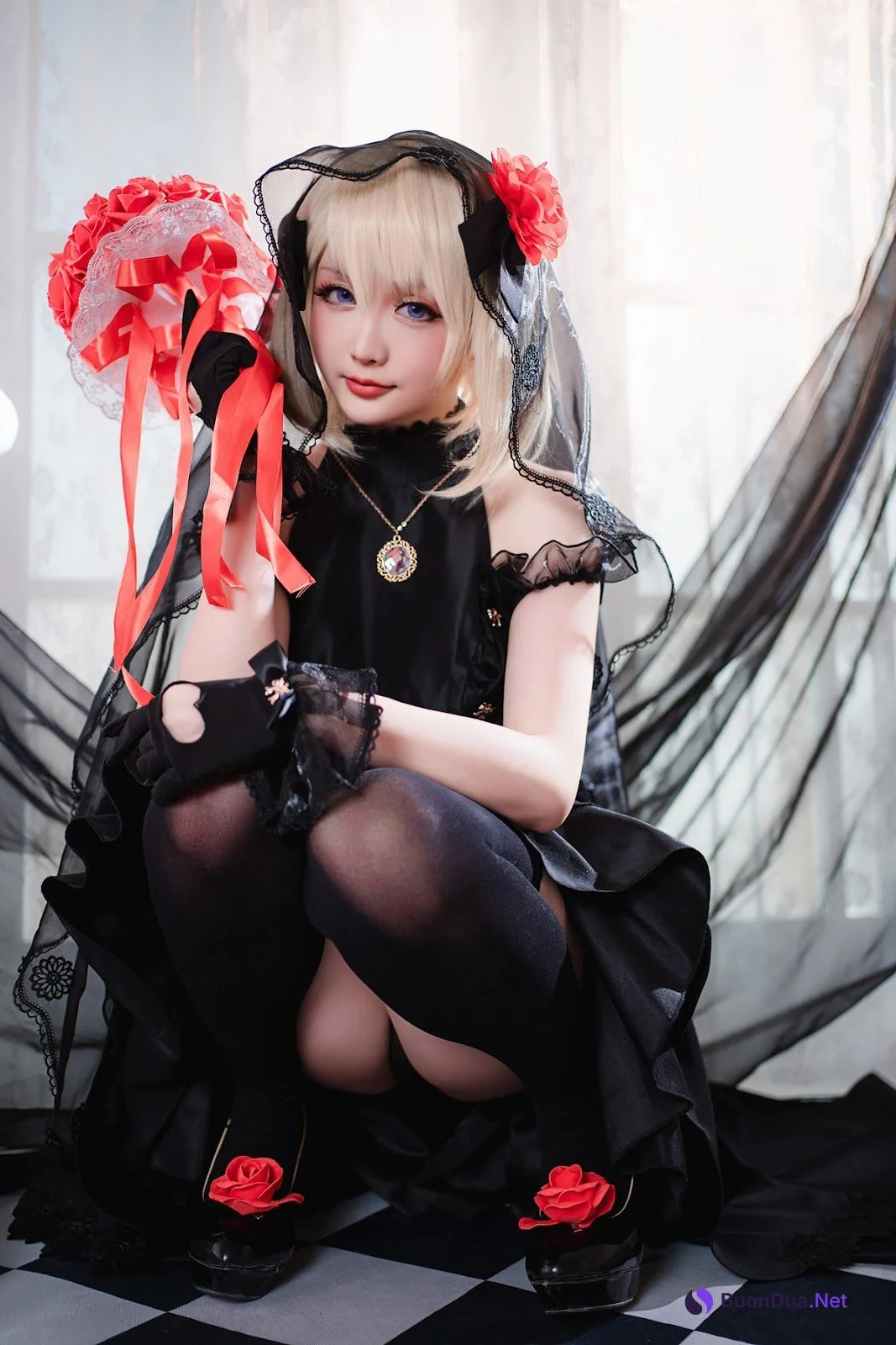 Cosplay 星之迟迟Hoshilily Z23婚纱 - Photo 8