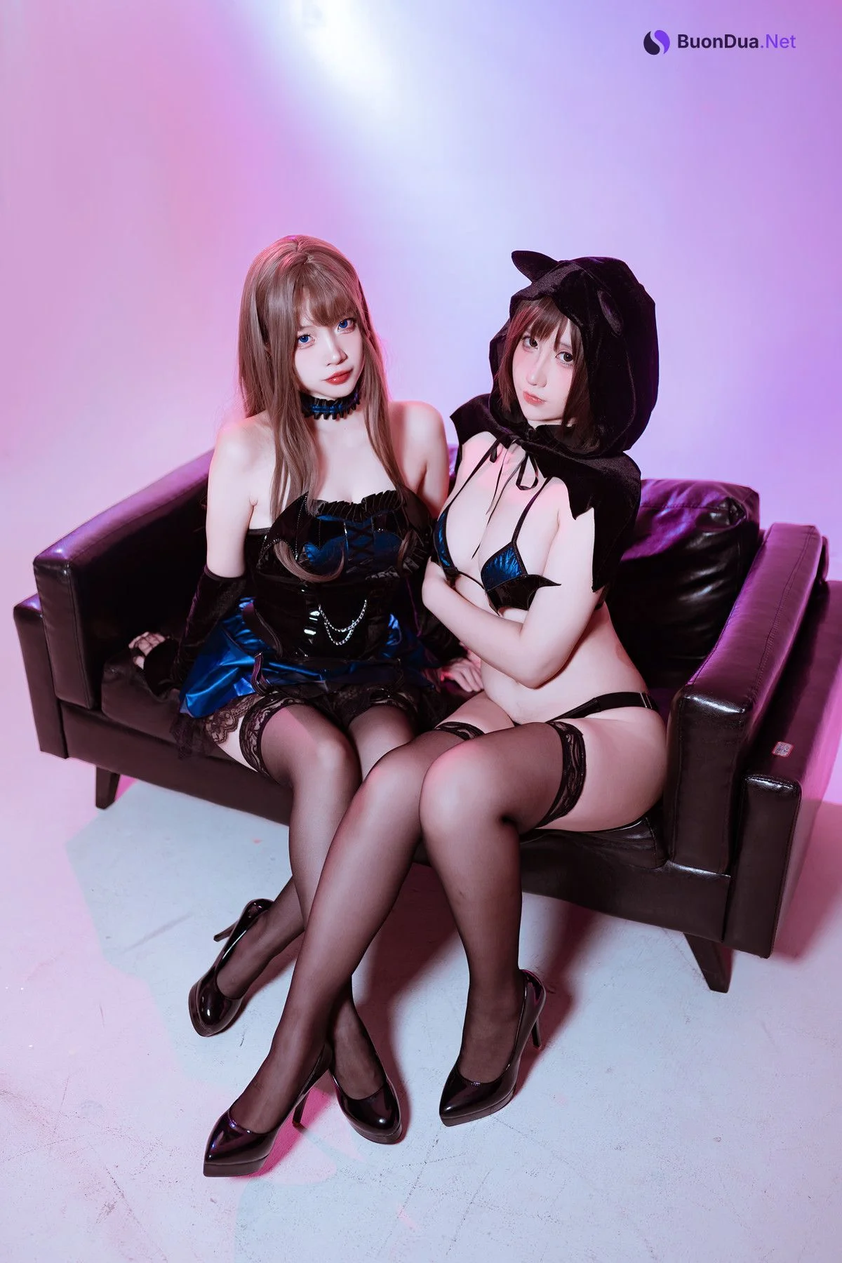 Cosplay 九曲Jean & 二佐Nisa 万圣节双人私房小猫 - Photo 17