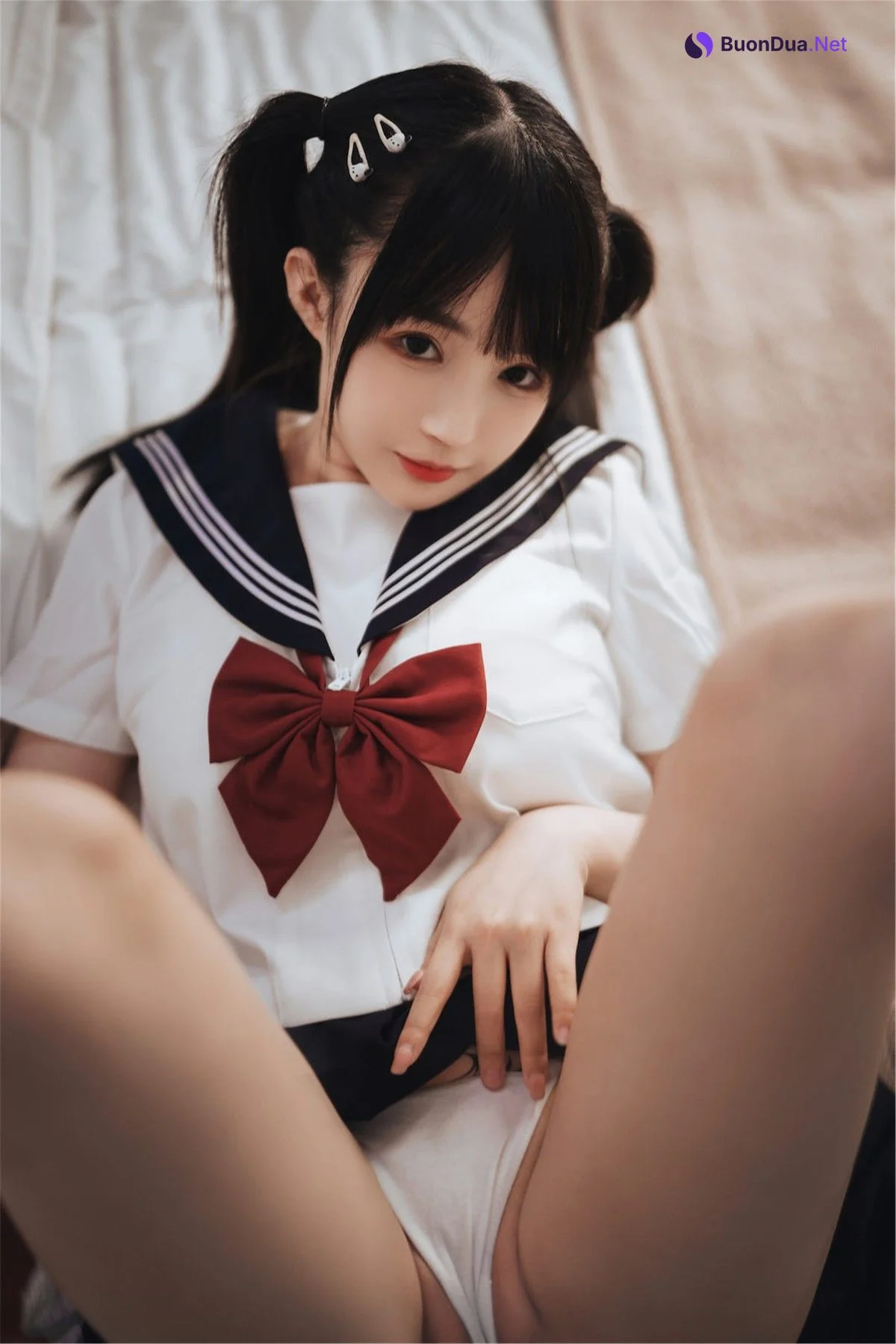 Cosplay 桜井宁宁 双马尾JK - Photo 15