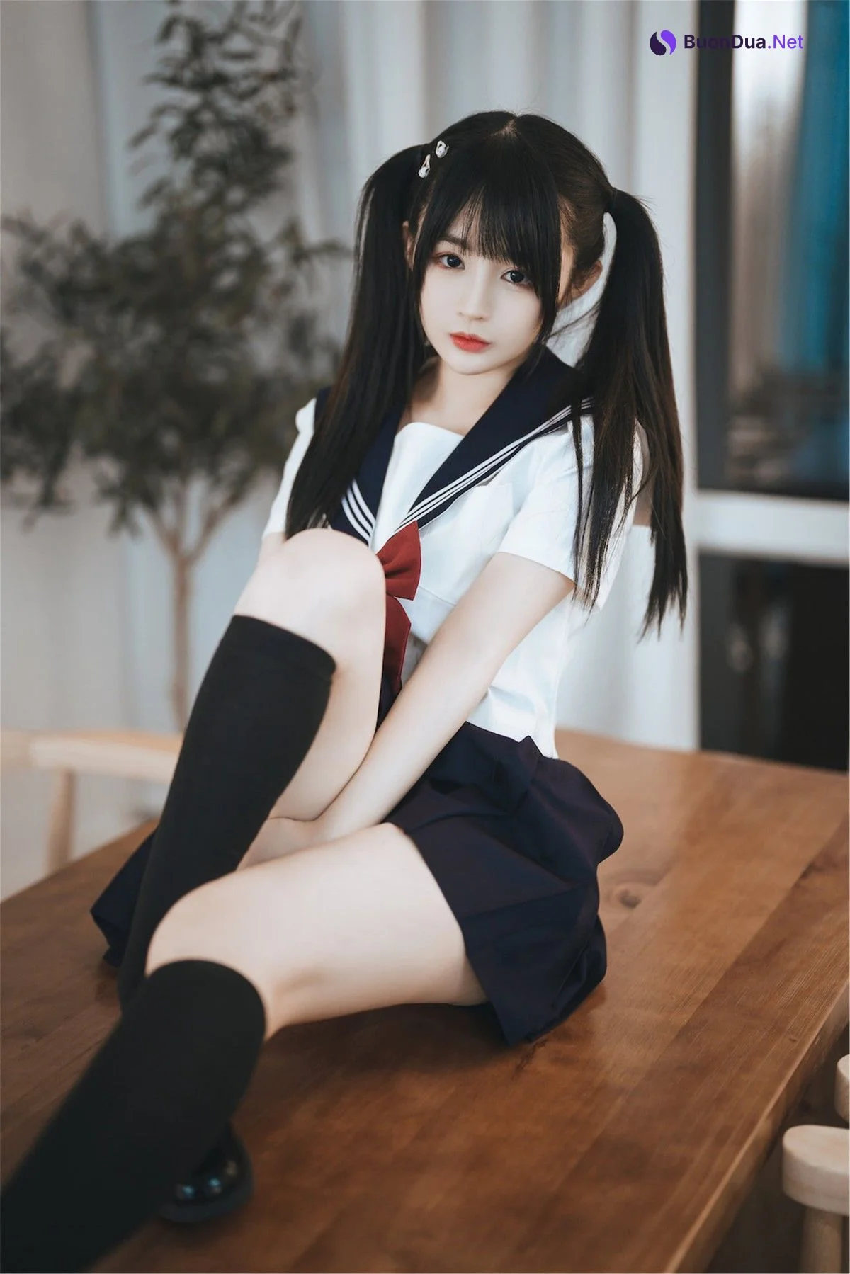 Cosplay 桜井宁宁 双马尾JK - Photo 3