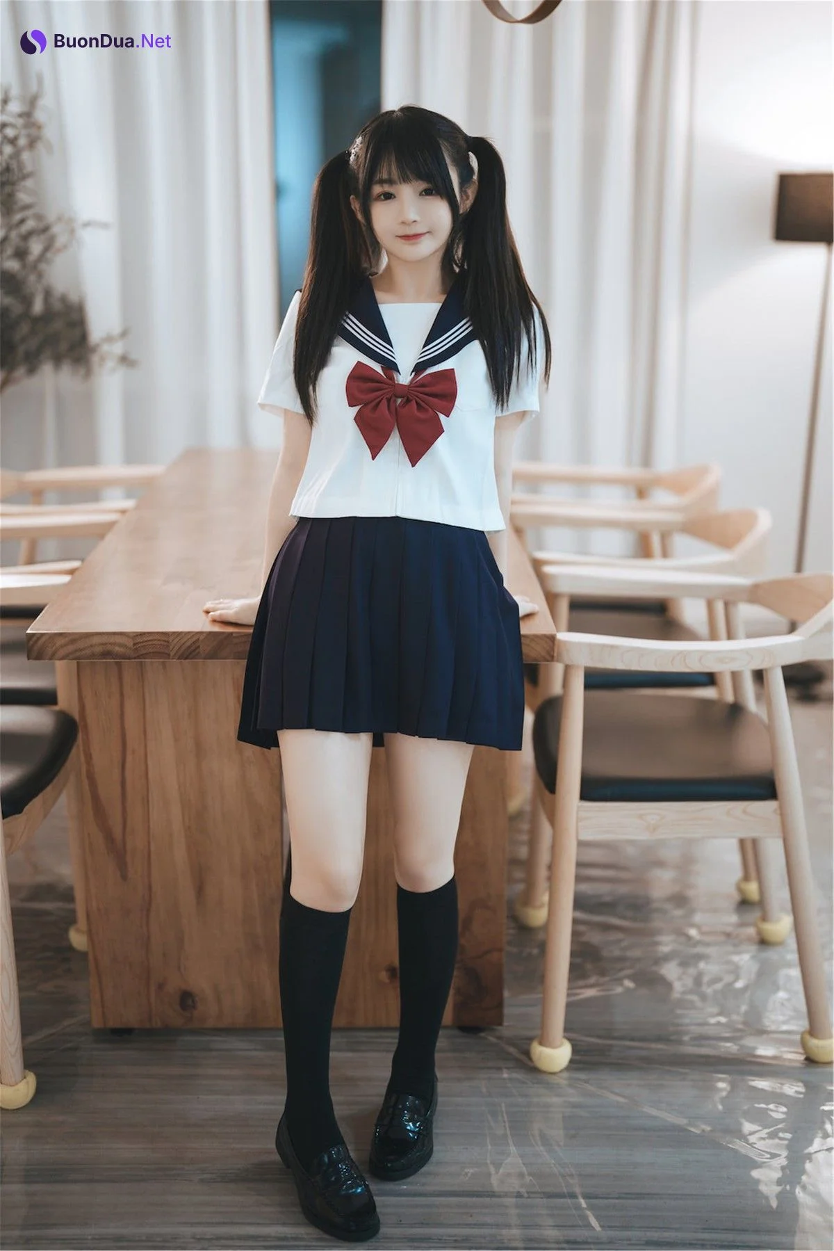 Cosplay 桜井宁宁 双马尾JK - Photo 4