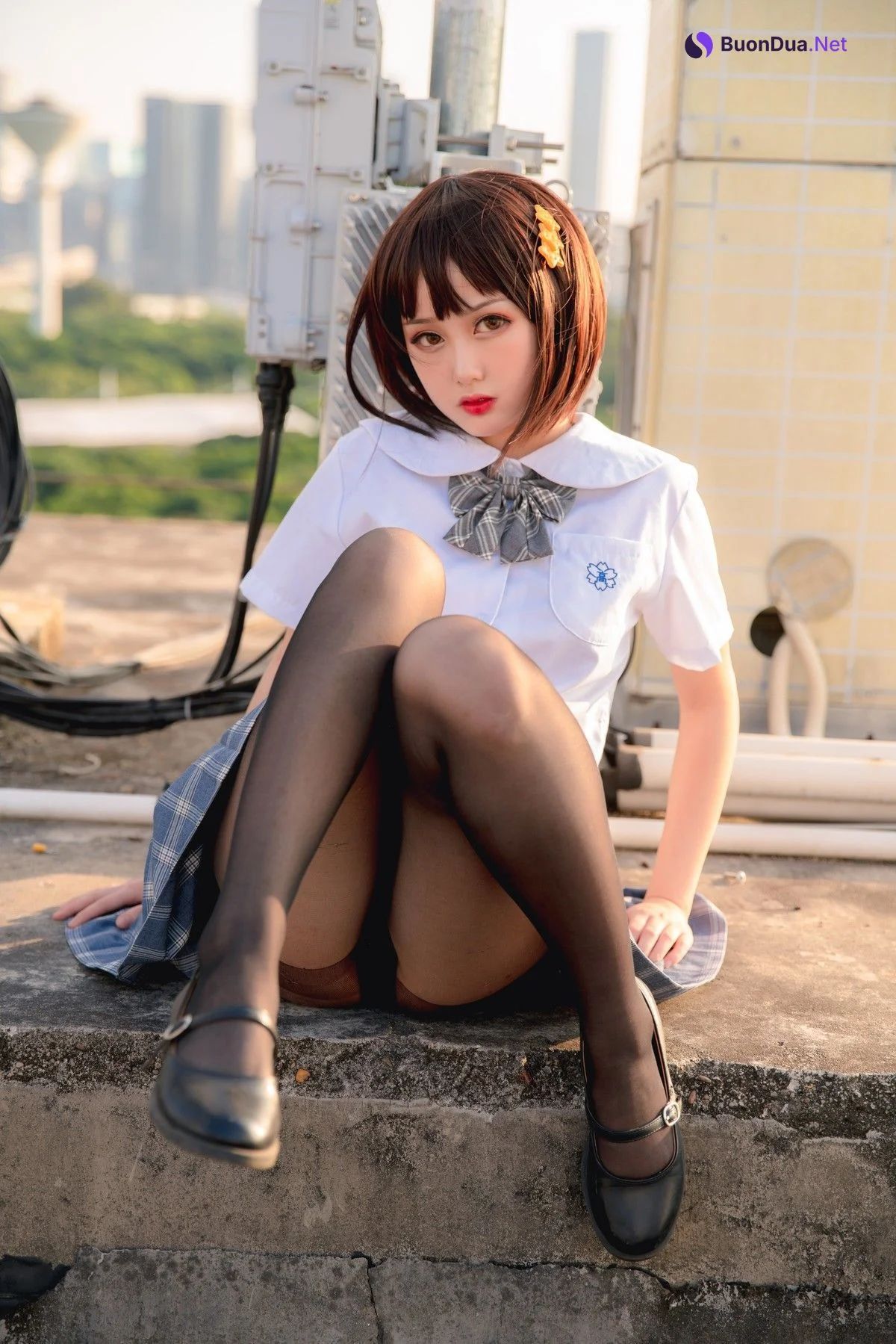 Cosplay 您的蛋蛋 天台JK - Photo 14