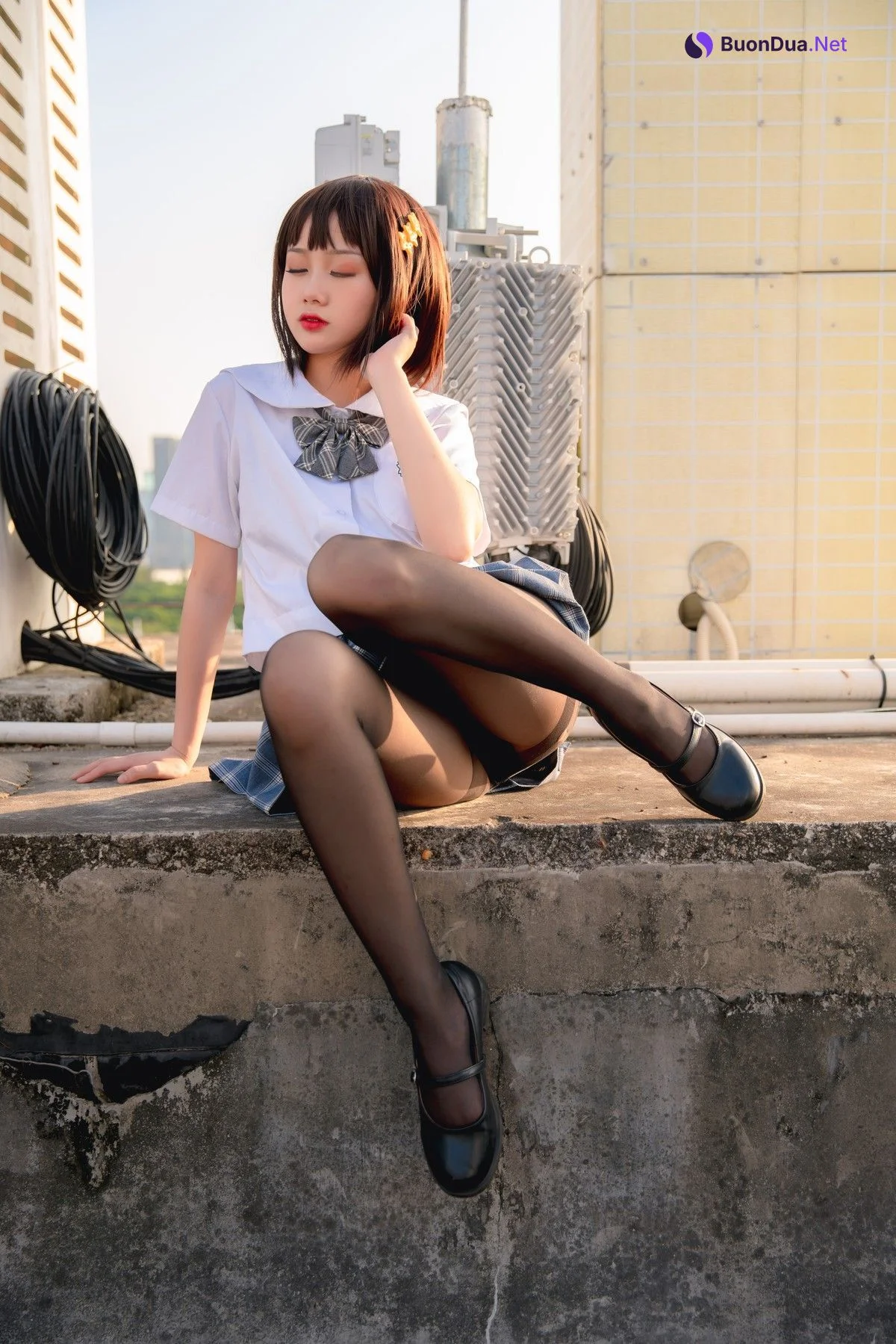 Cosplay 您的蛋蛋 天台JK - Photo 16