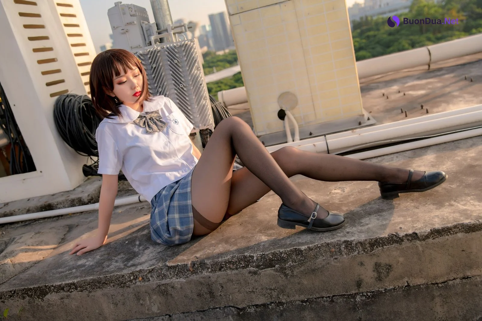 Cosplay 您的蛋蛋 天台JK - Photo 17
