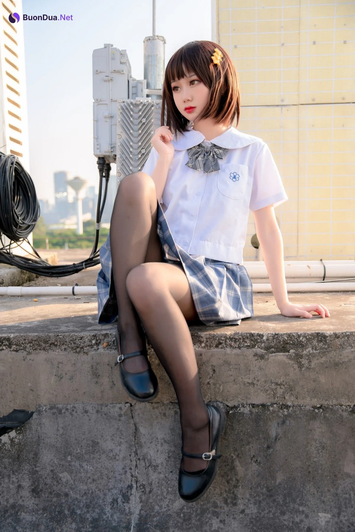Cosplay 您的蛋蛋 天台JK - Photo 9