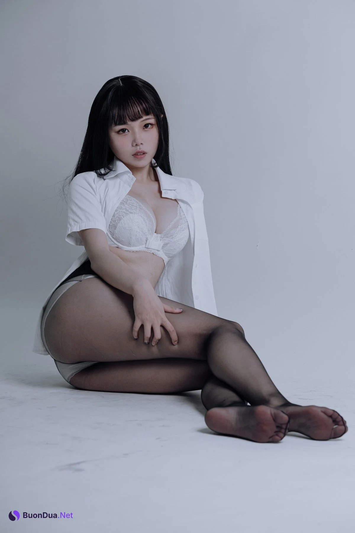 Cosplay 七月喵子 黑丝jk - Photo 7