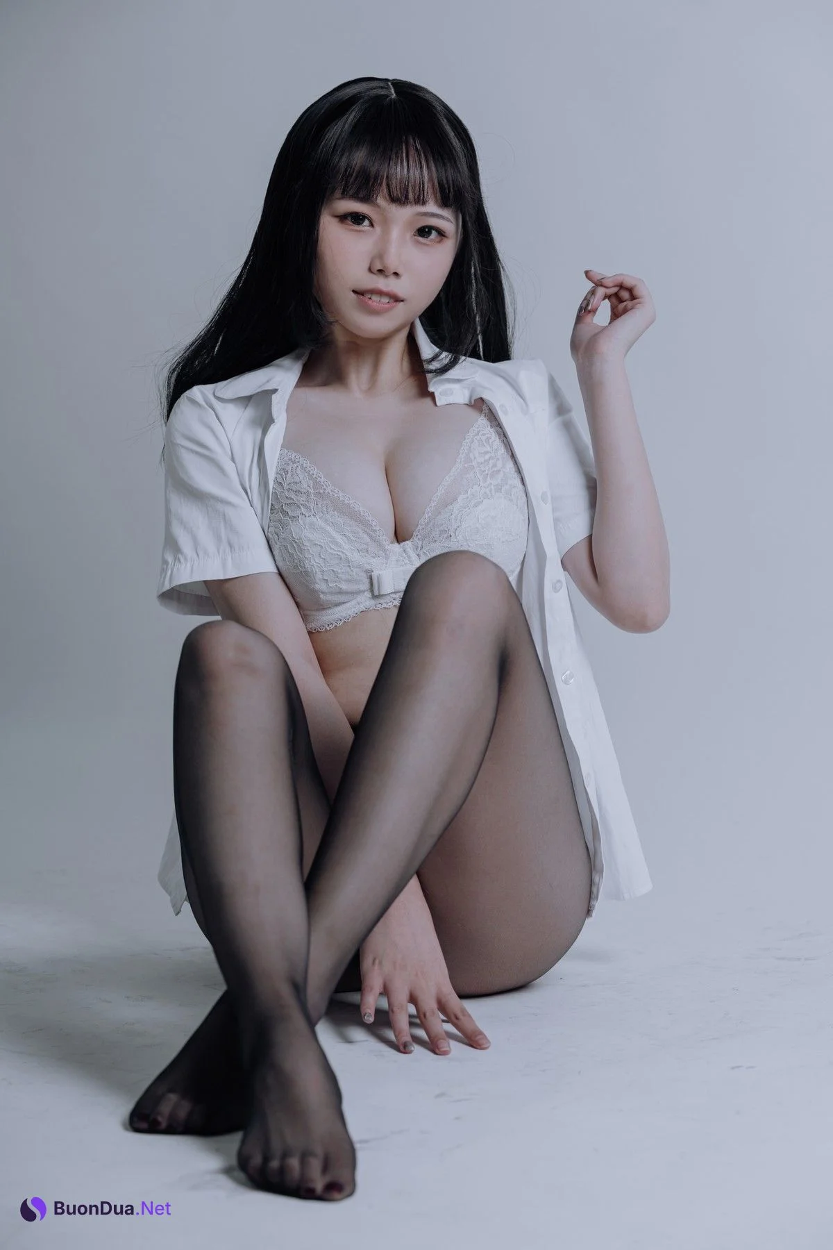Cosplay 七月喵子 黑丝jk - Photo 9