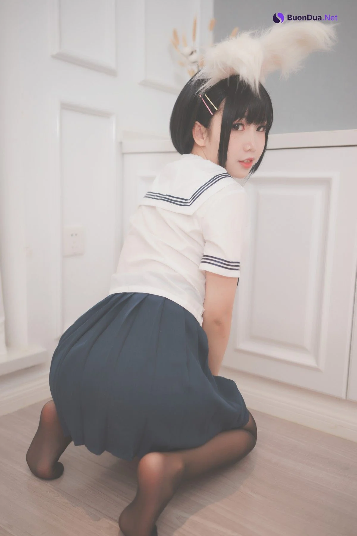 Cosplay 面饼仙儿 面饼兔耳jk - Photo 6