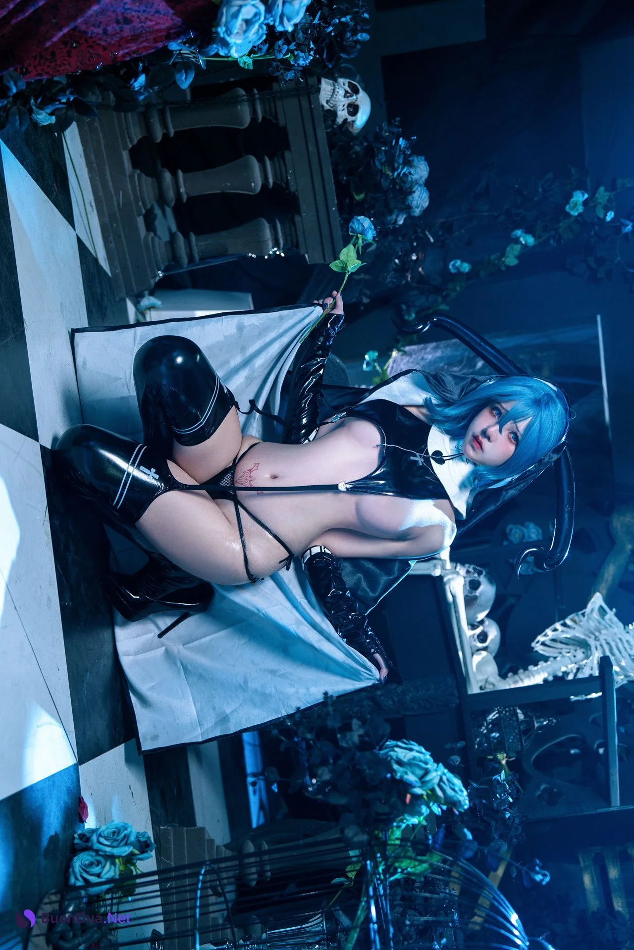 Cosplay 阿薰kaOri 蓝羽毛w魅魔 - Photo 5