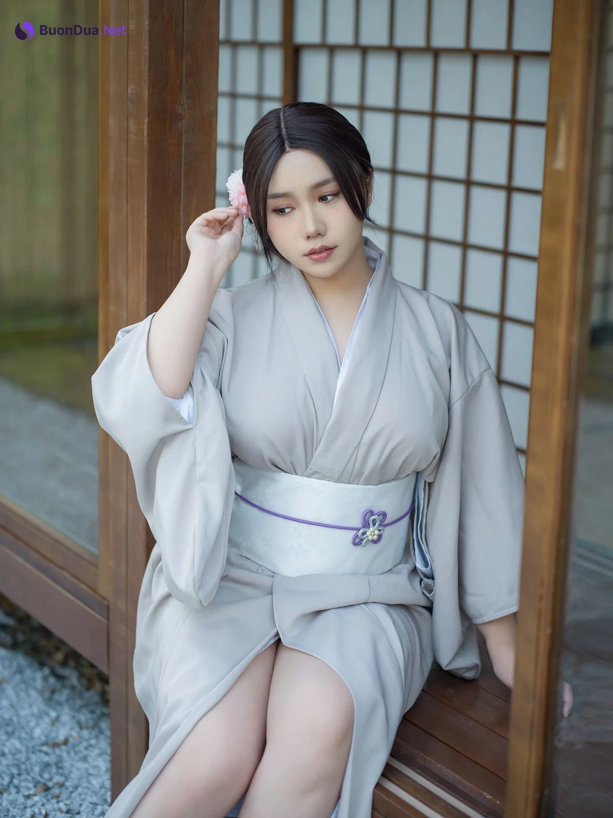 Cosplay 麻花麻花酱 兽耳和服 Kimono Set.01 - Photo 5