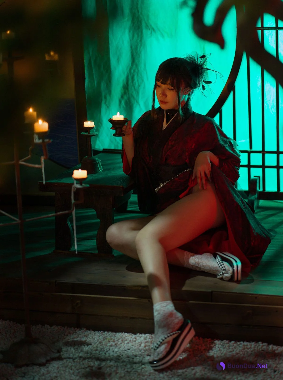 Cosplay 麻花麻花酱 兽耳和服 Kimono Set.02 - Photo 3