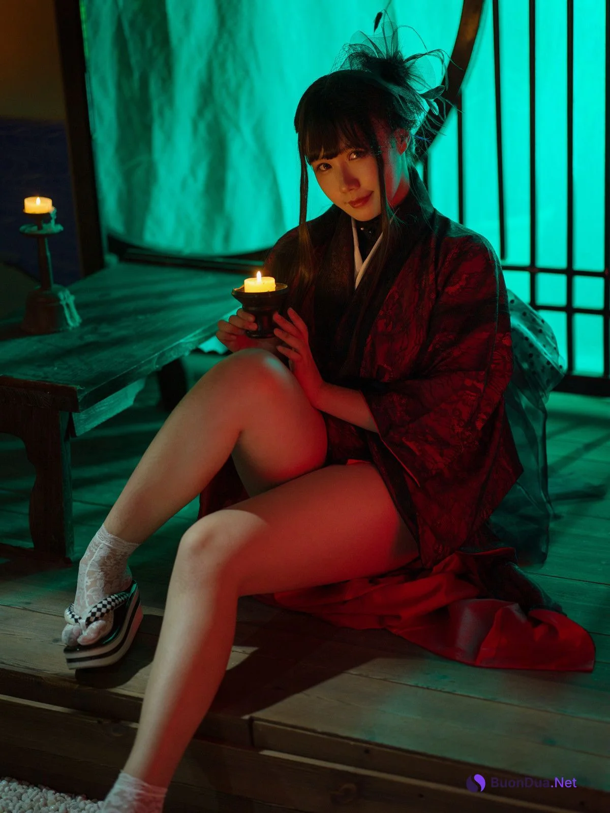 Cosplay 麻花麻花酱 兽耳和服 Kimono Set.02 - Photo 4