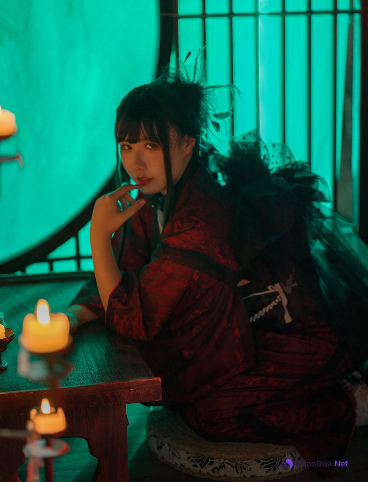 Cosplay 麻花麻花酱 兽耳和服 Kimono Set.02 - Photo 5