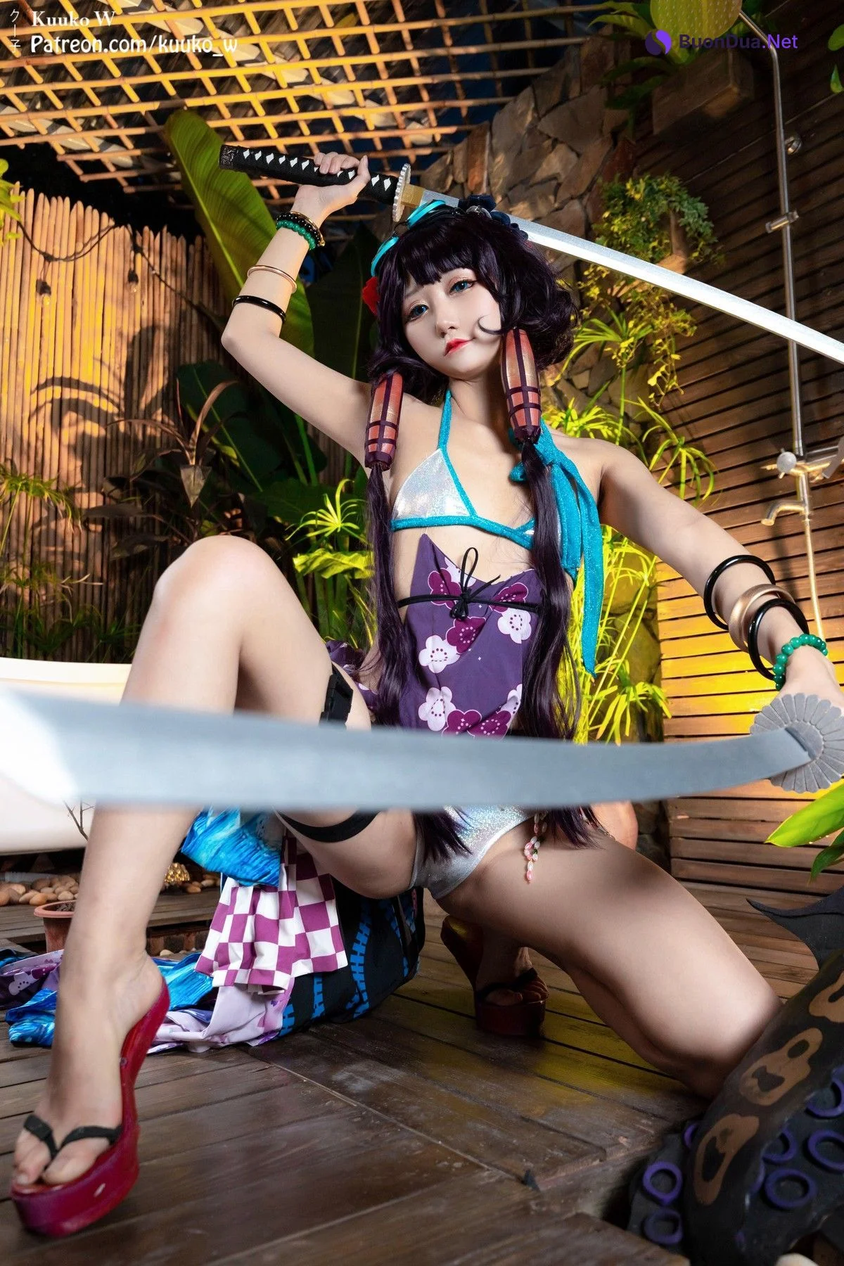 Cosplay KuukoW クー子 Houkusai Saber - Photo 5