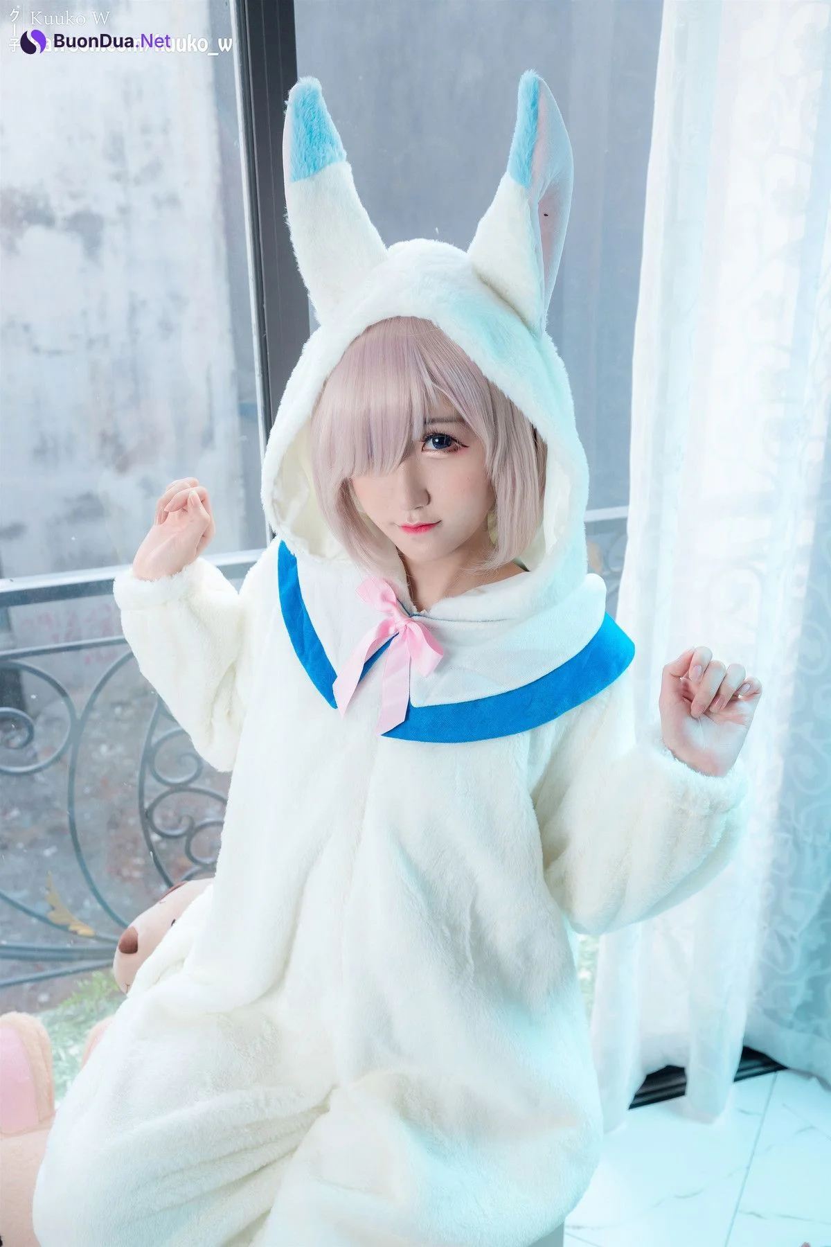 Cosplay KuukoW クー子 Mashu Kyrielight Kigurumi Pajama - Photo 2