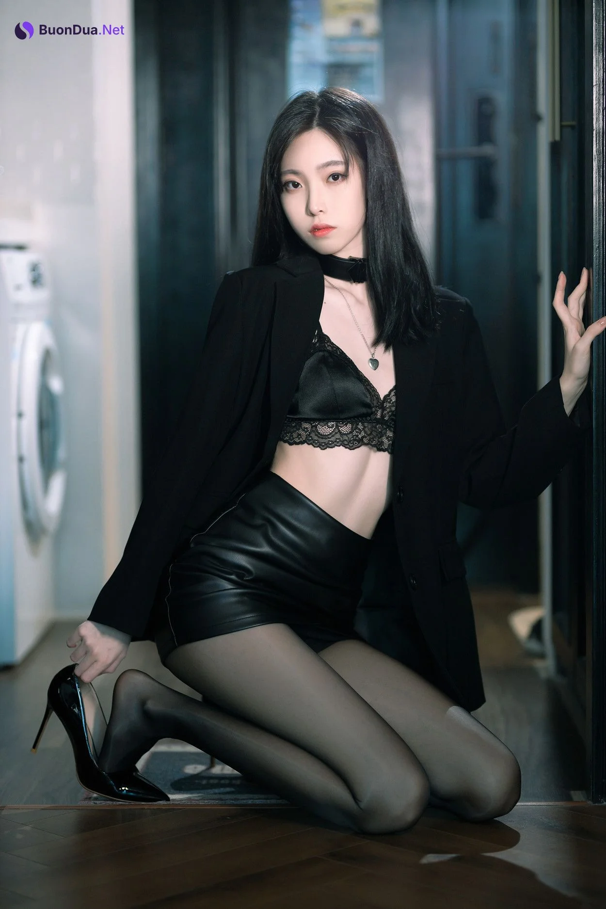 Cosplay 许岚LAN 黑色丝袜西装 - รูปภาพ 9