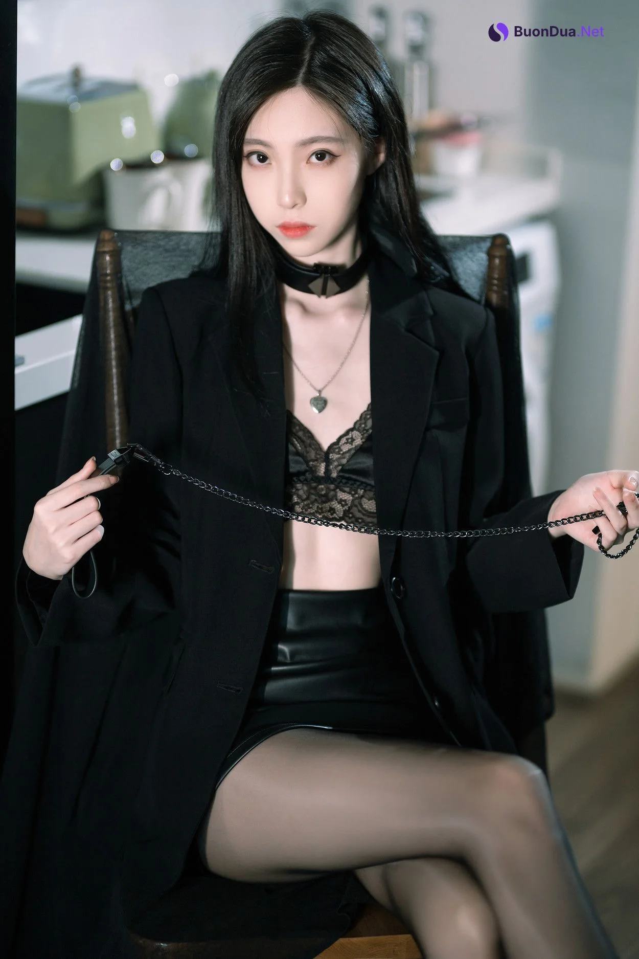 Cosplay 许岚LAN 黑丝西装 - 写真 14