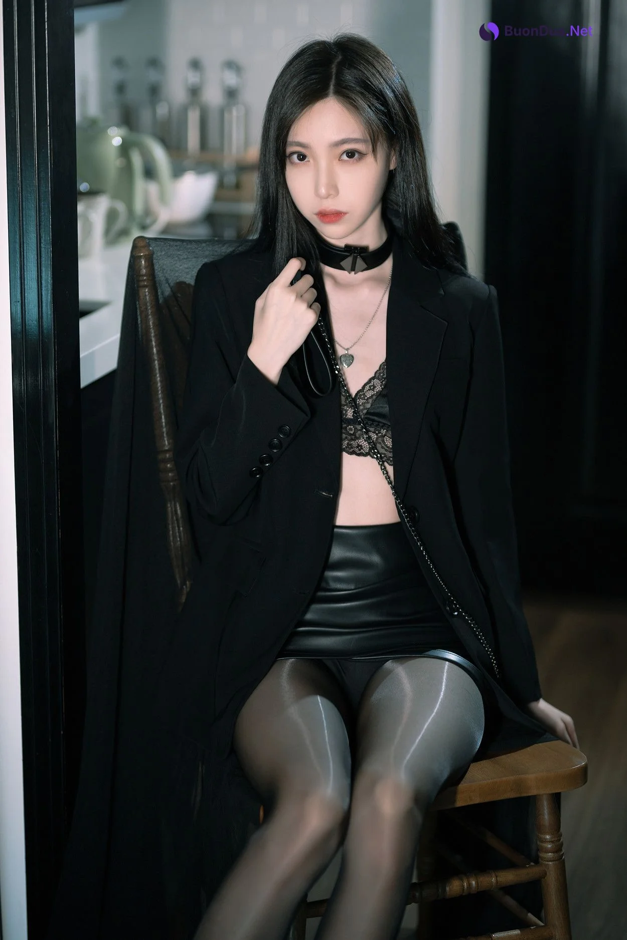 Cosplay 许岚LAN 黑丝西装 - 写真 19