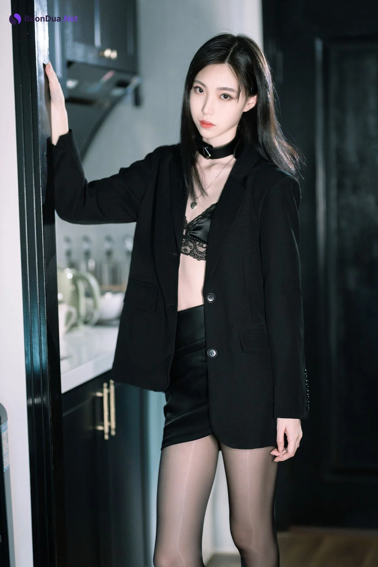 Cosplay 许岚LAN 黑丝西装 - 写真 6