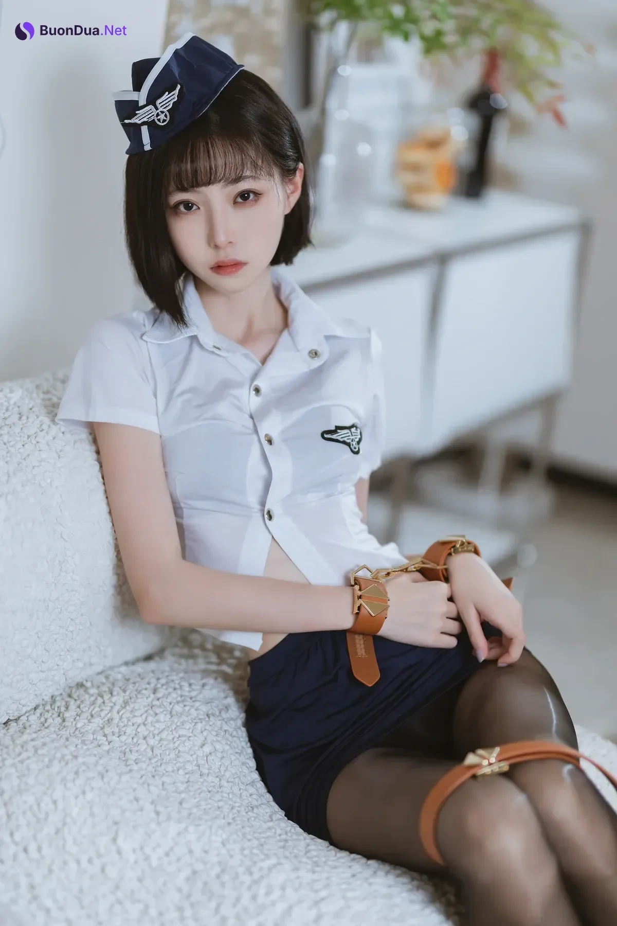 Cosplay 许岚LAN – 束缚黑色丝袜 - Photo 13