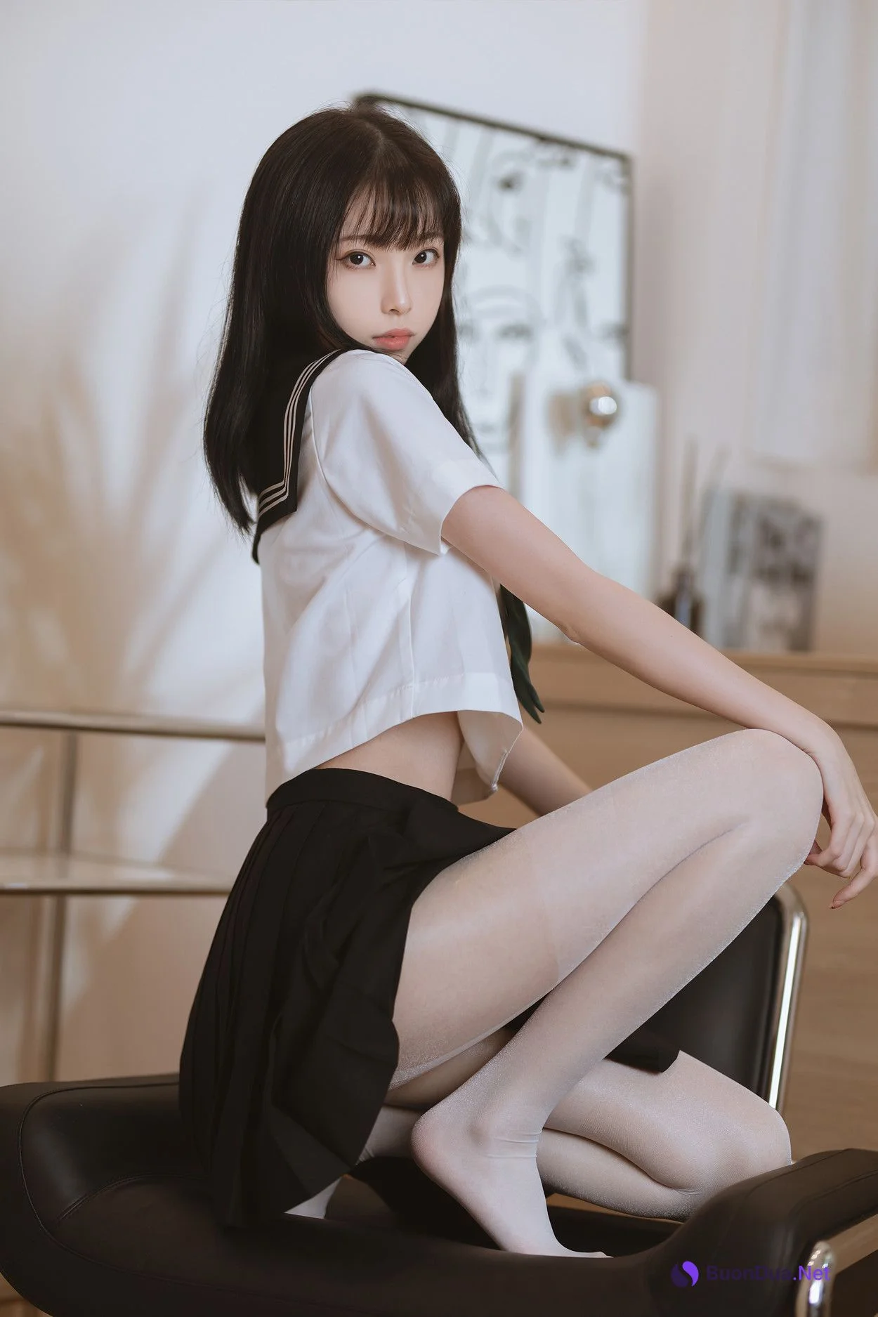 Cosplay 许岚LAN 白丝水手服 - 写真 17
