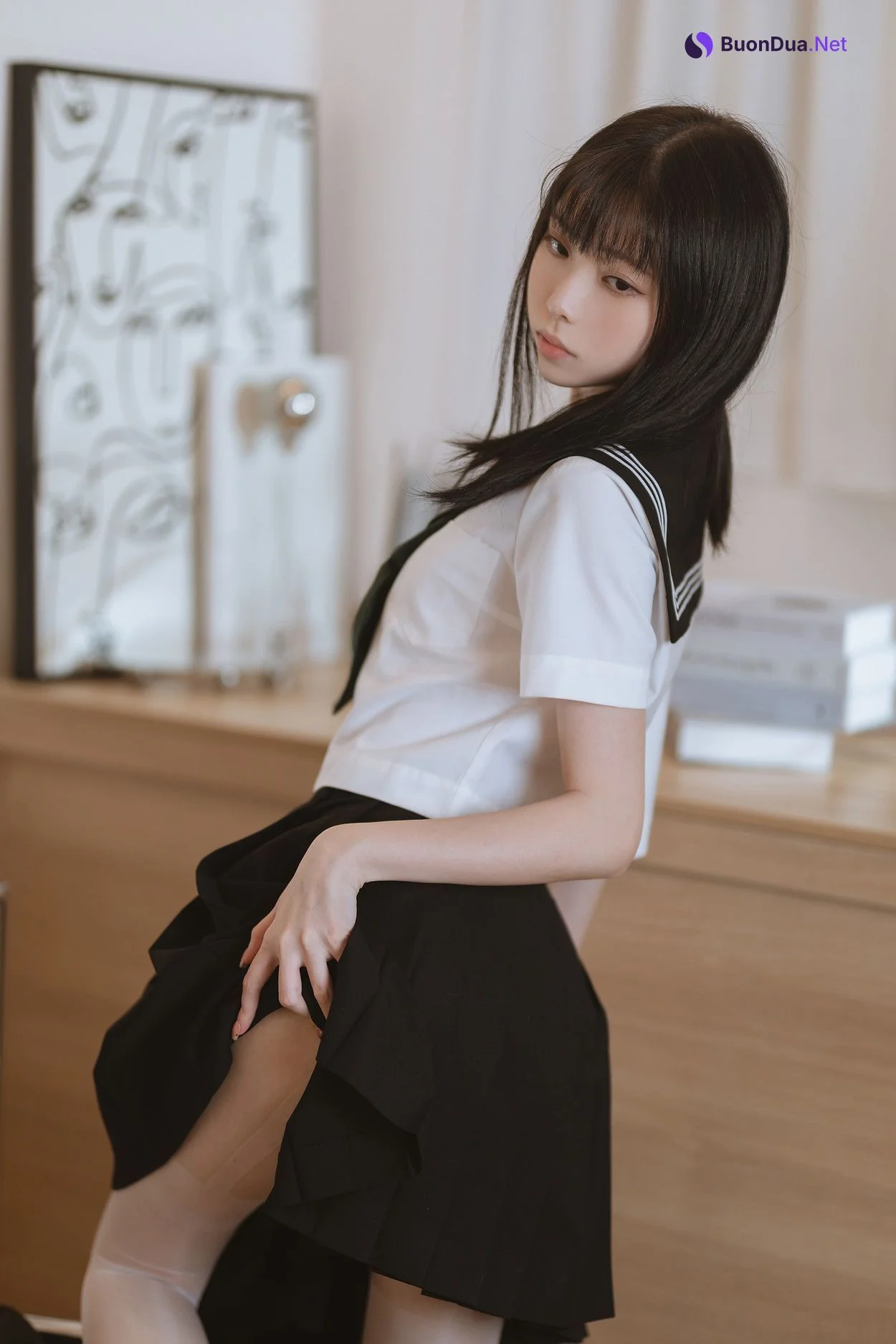 Cosplay 许岚LAN 白丝水手服 - 写真 20