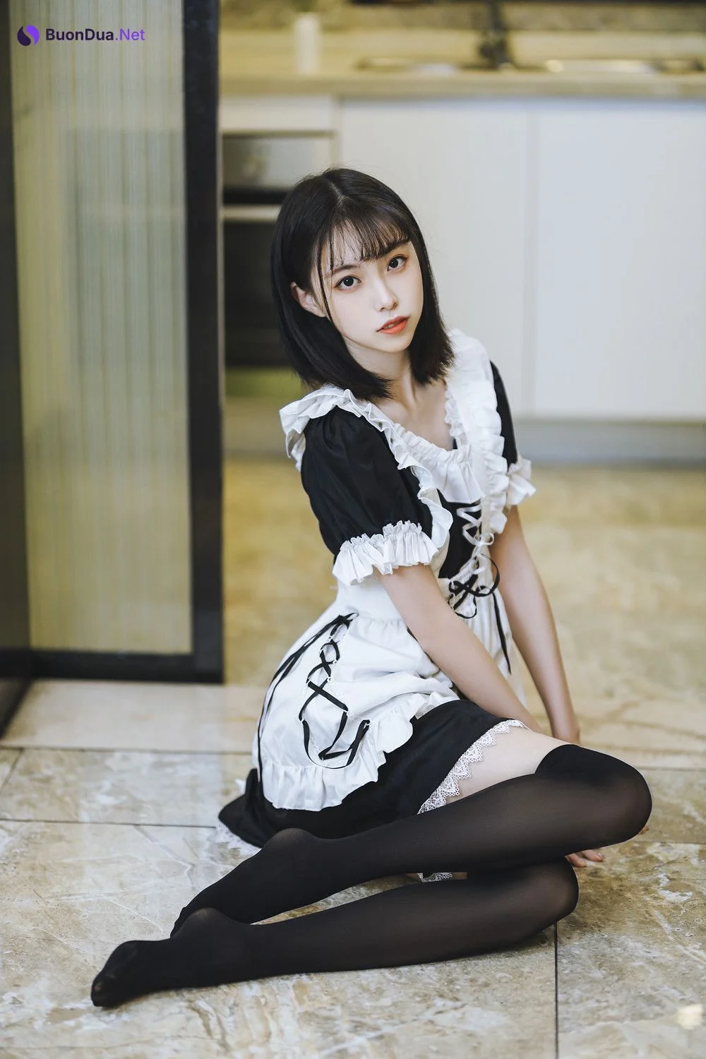 Cosplay 许岚LAN – 短裙女佣 - Photo 11