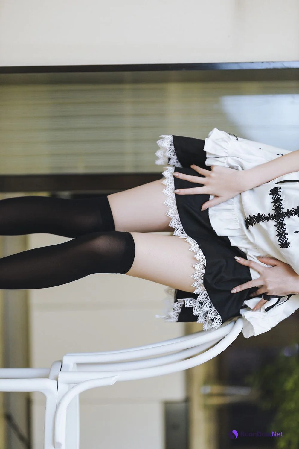 Cosplay 许岚LAN – 短裙女佣 - Photo 4