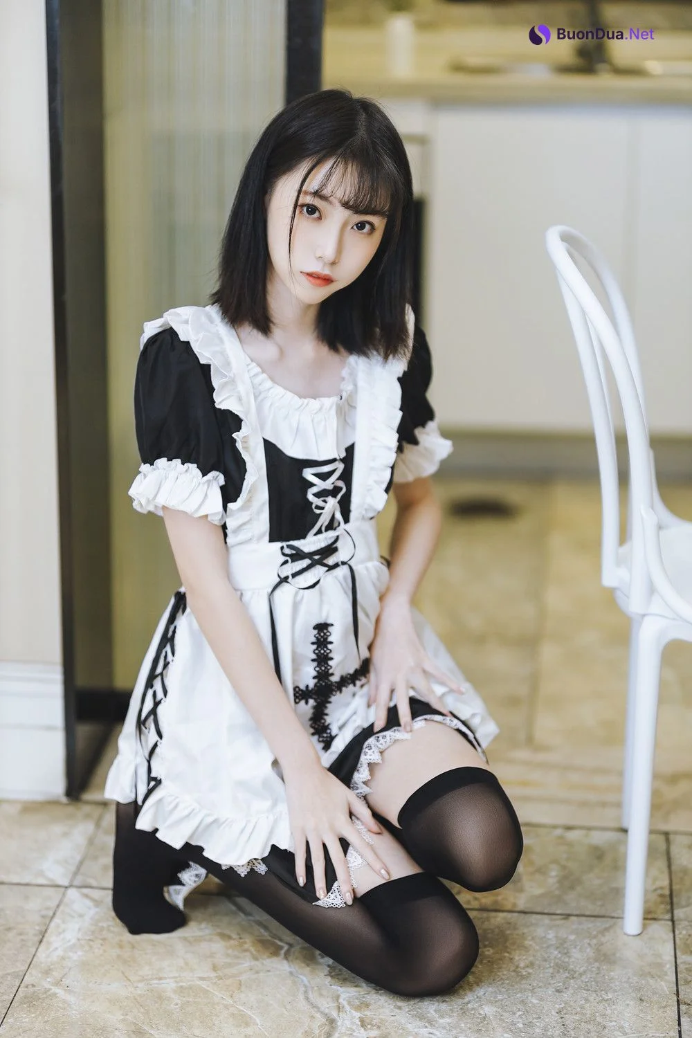 Cosplay 许岚LAN – 短裙女佣 - Photo 6