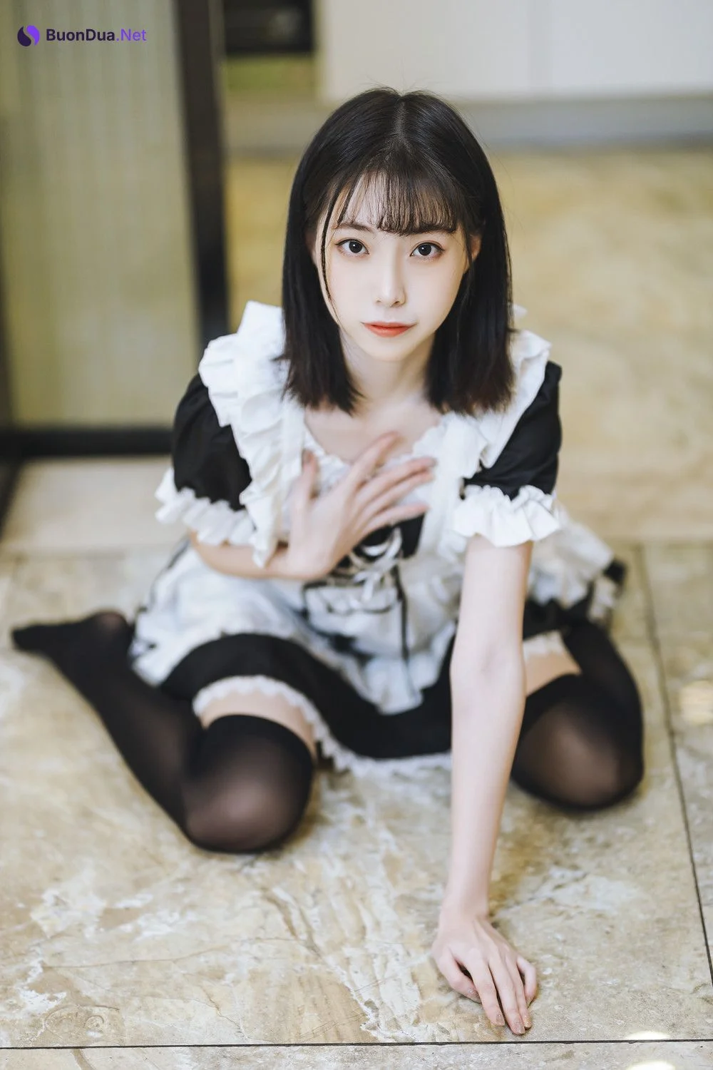Cosplay 许岚LAN – 短裙女佣 - Photo 8