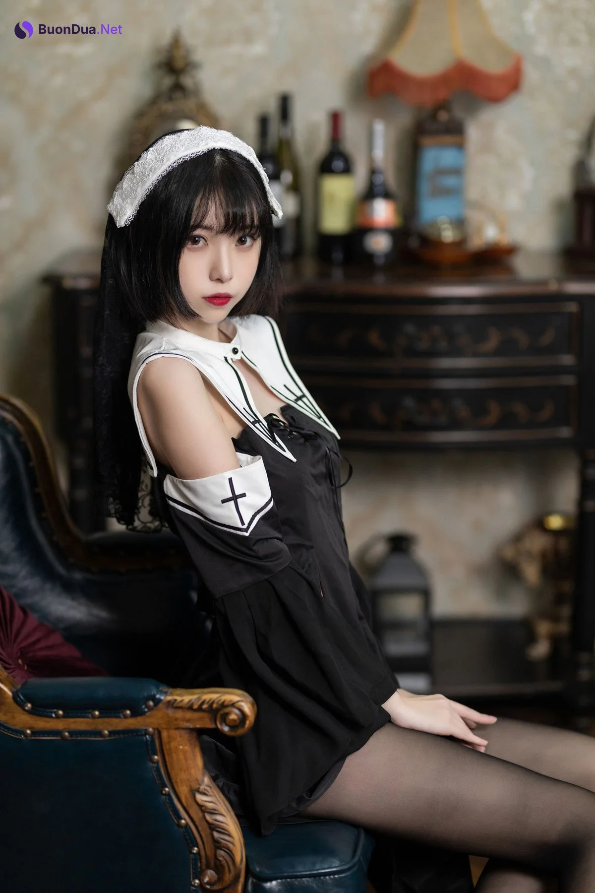 Cosplay 许岚LAN – 暗黑修女 - Photo 8