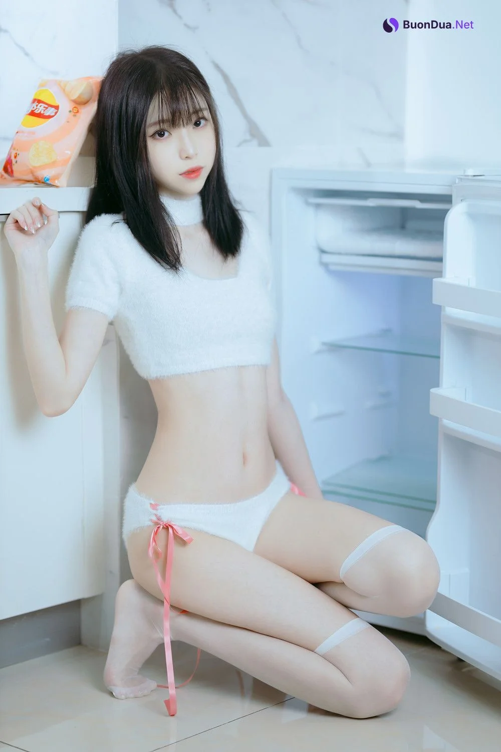 Cosplay 许岚LAN – 纯欲毛衣 - 写真 12