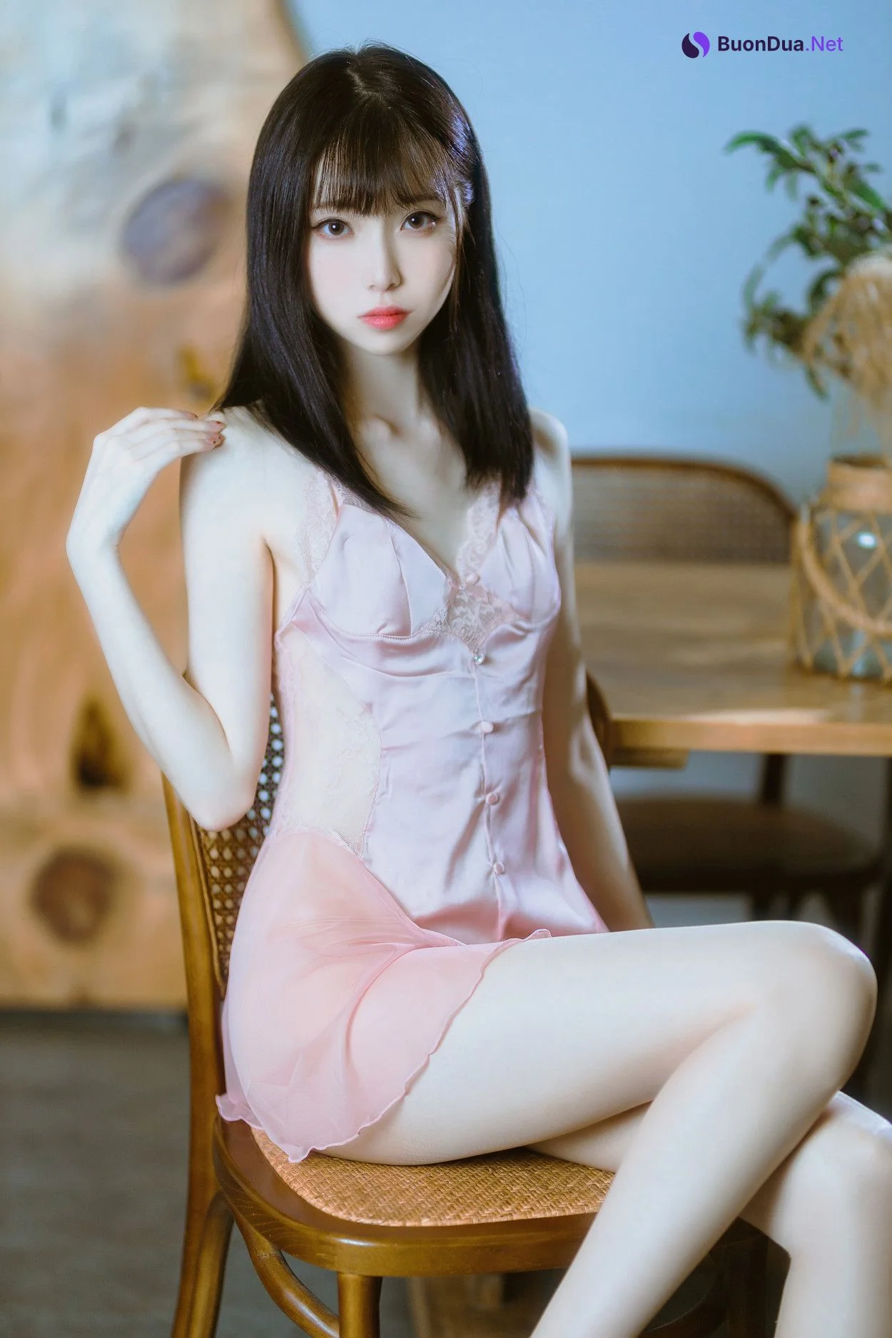 Cosplay 许岚LAN 半透粉纱 - Photo 5