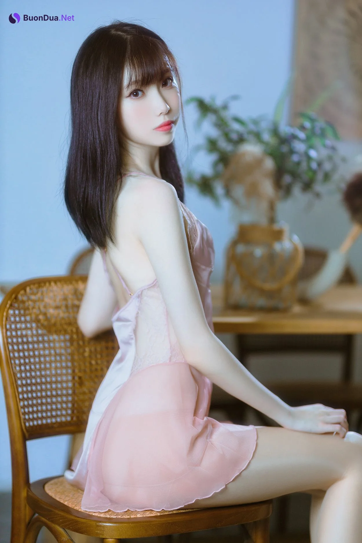 Cosplay 许岚LAN 半透粉纱 - Photo 6