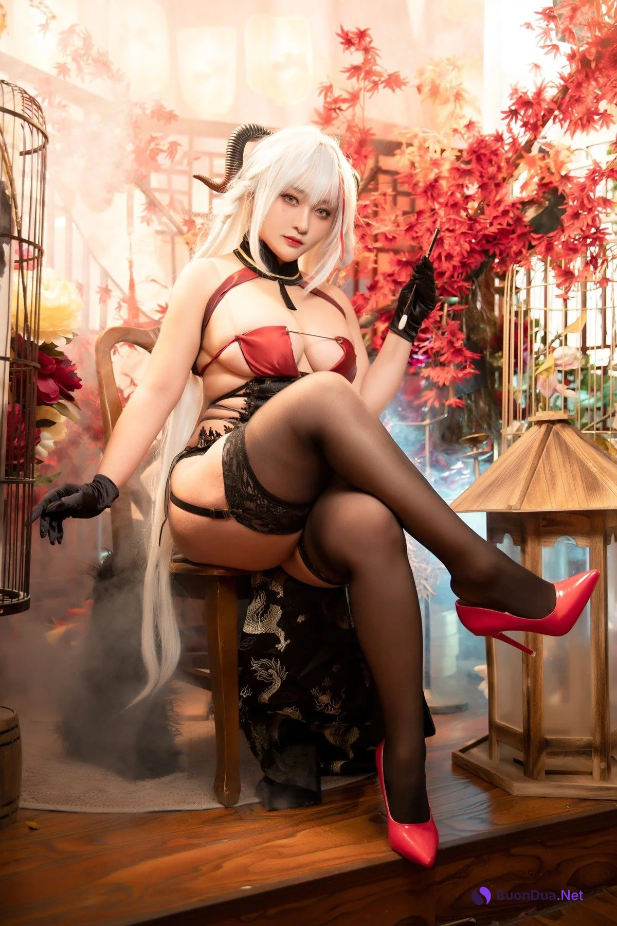 Cosplay 洛璃LoLiSAMA 埃吉尔旗袍 金龙腾祥云 Set.01 - Photo 16