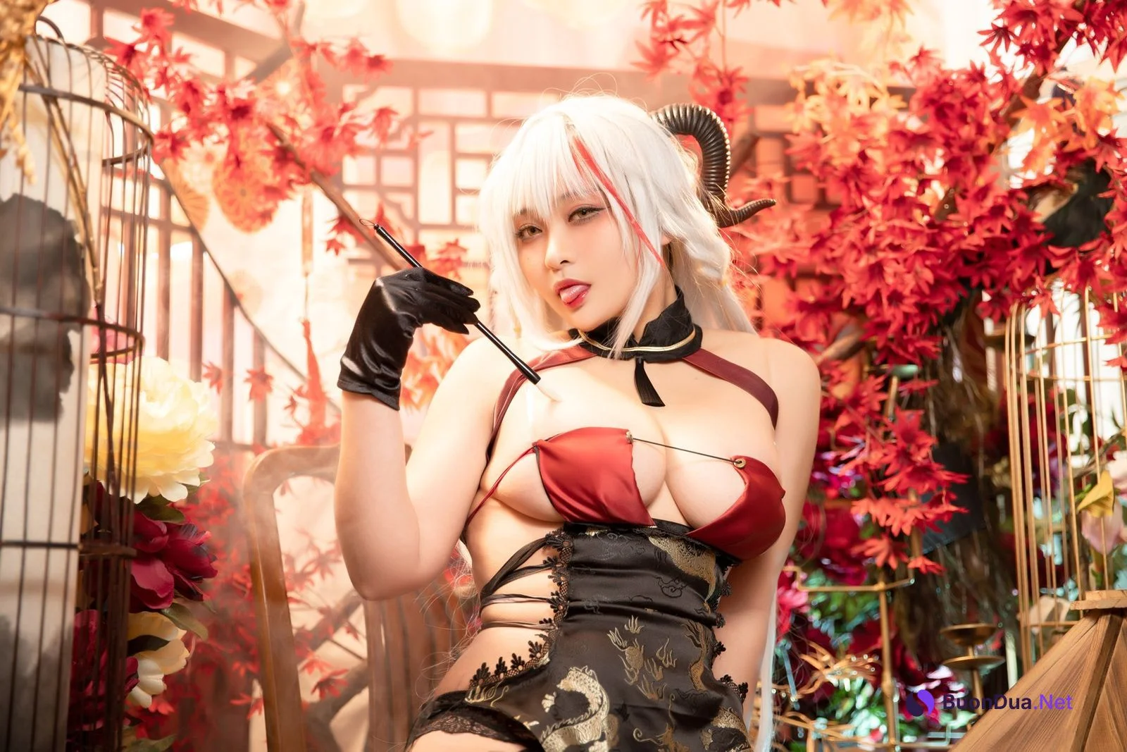 Cosplay 洛璃LoLiSAMA 埃吉尔旗袍 金龙腾祥云 Set.01 - Photo 19